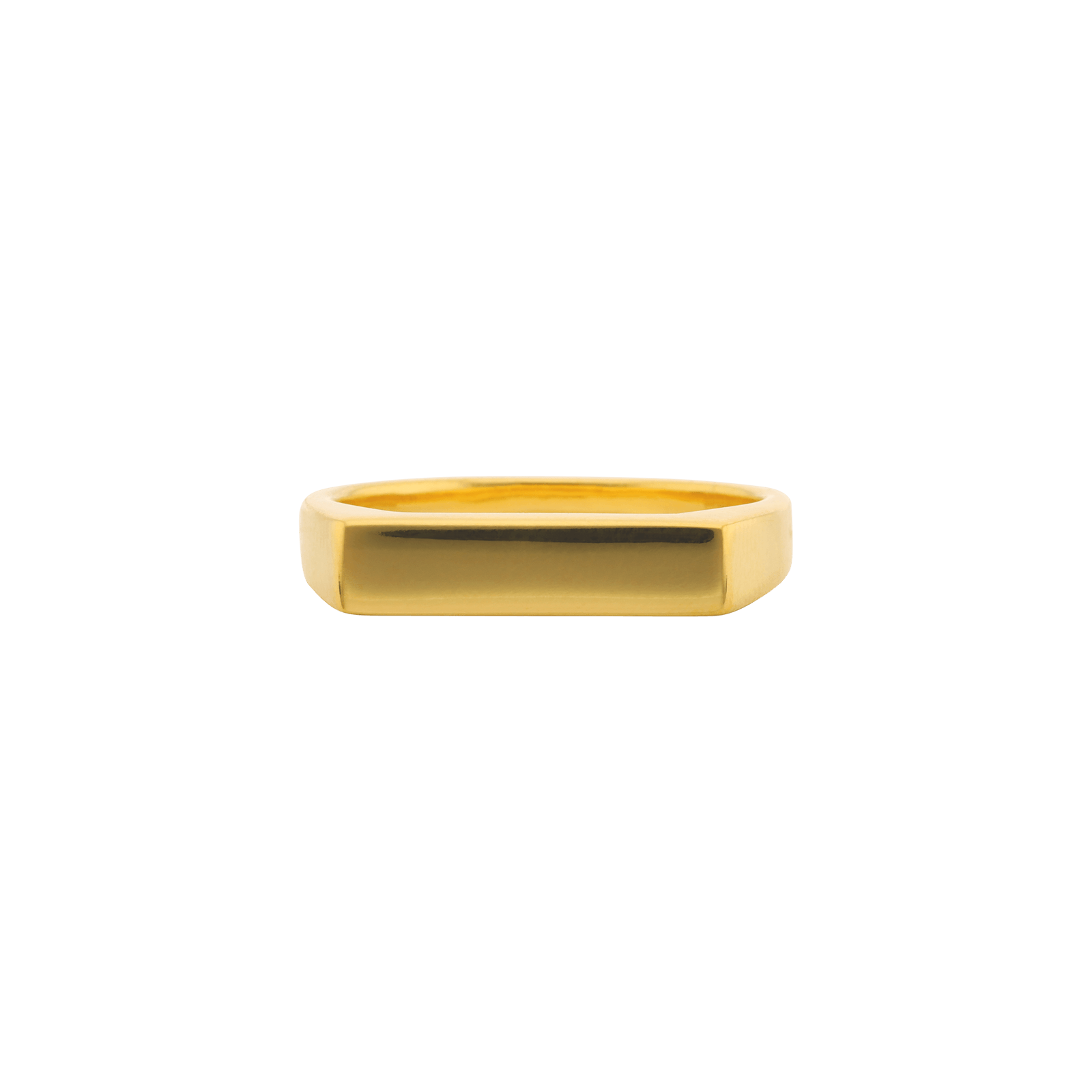 Bague Plaqué or Centre Rectangle - taille 52