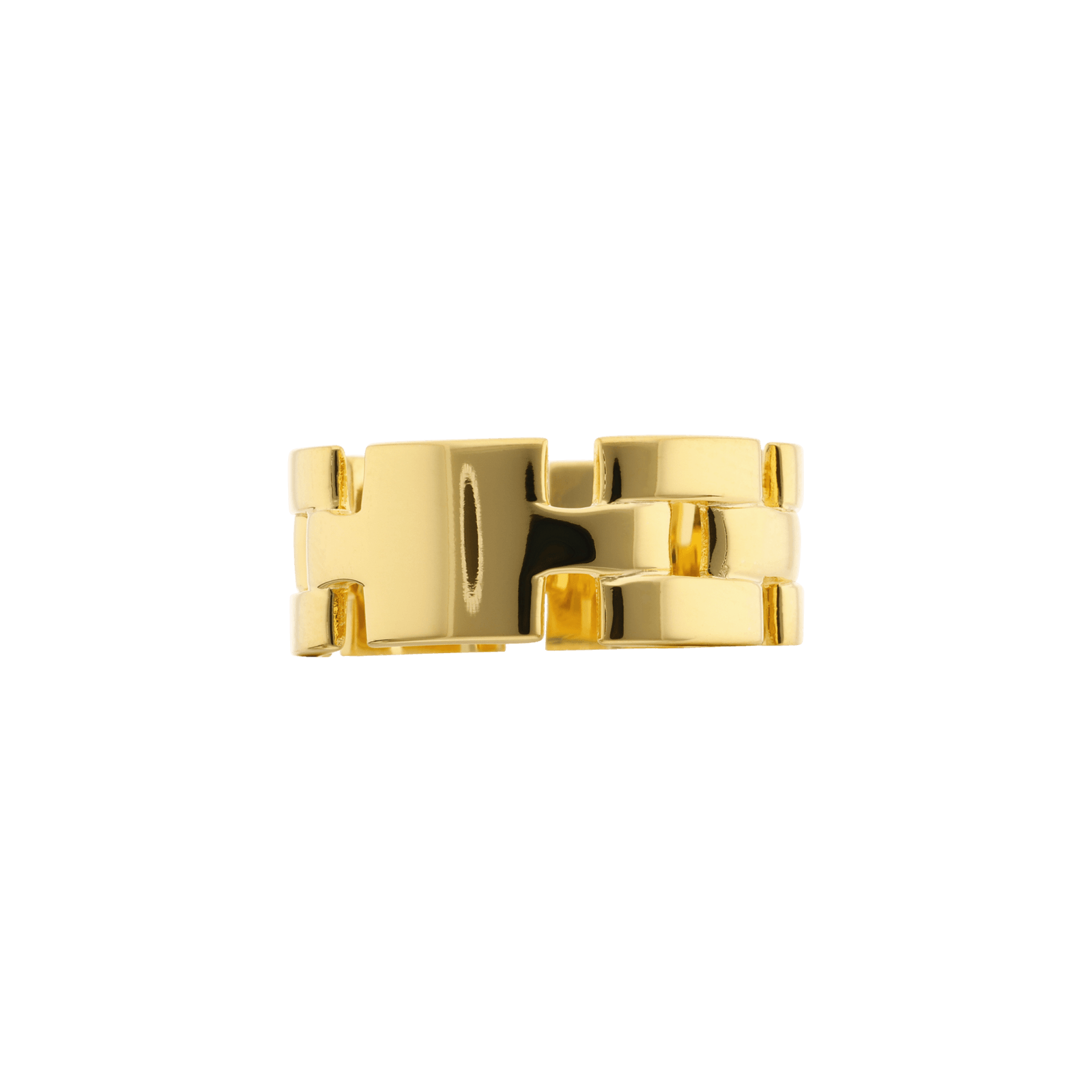 Bague Plaqué or Maillons Carré - taille 58