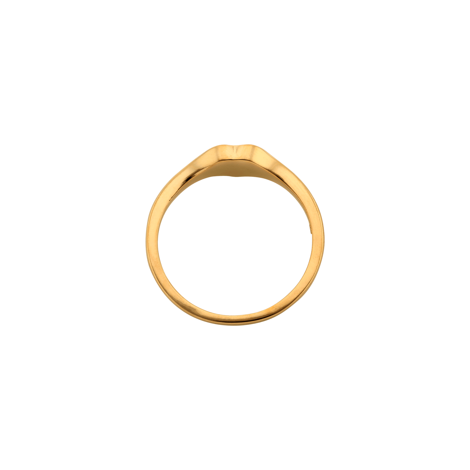 Bague plaqué or centre coeur sertie Oxyde de Zirconium