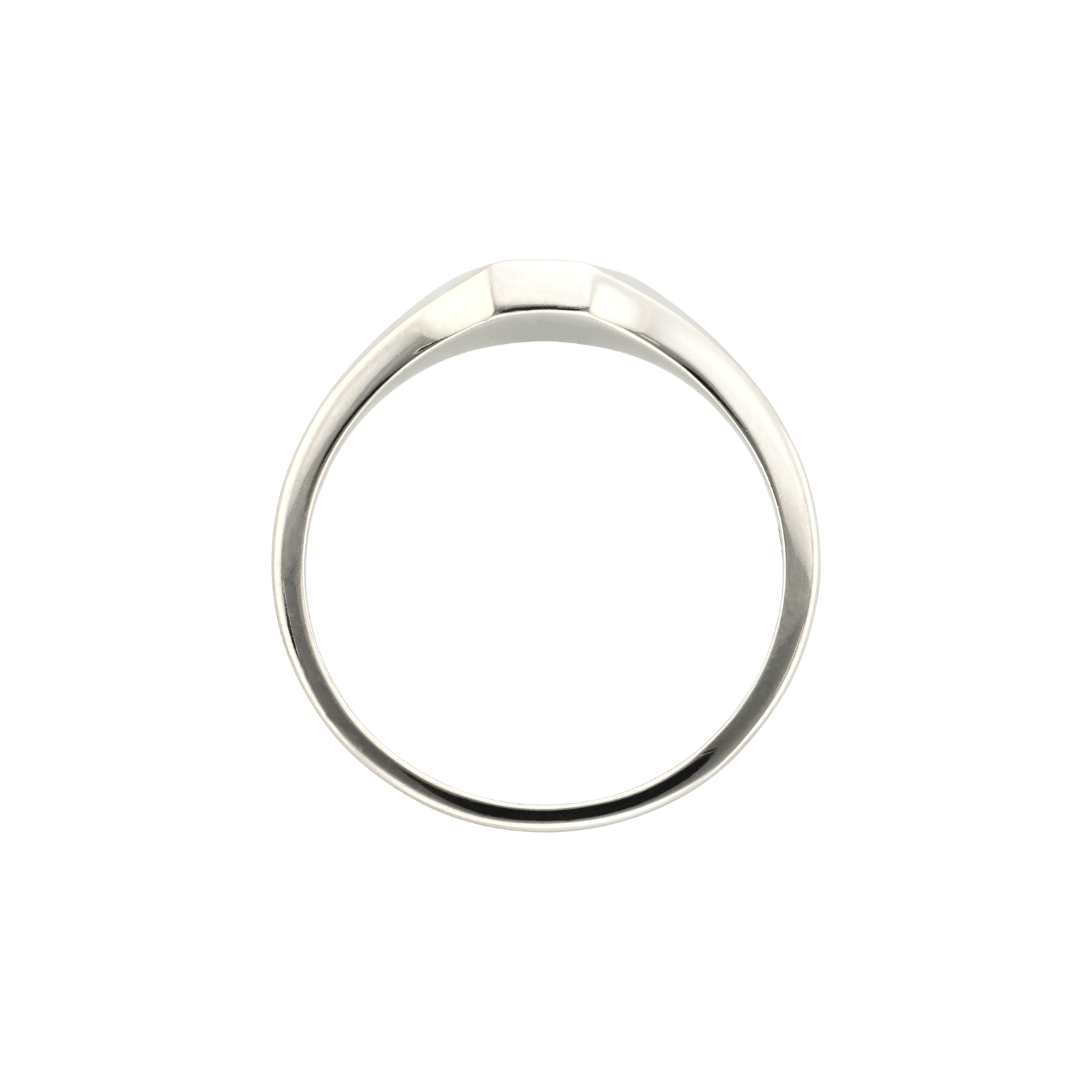 Bague Argent Centre Hexagone 1 Oxyde de Zirconium - taille 54