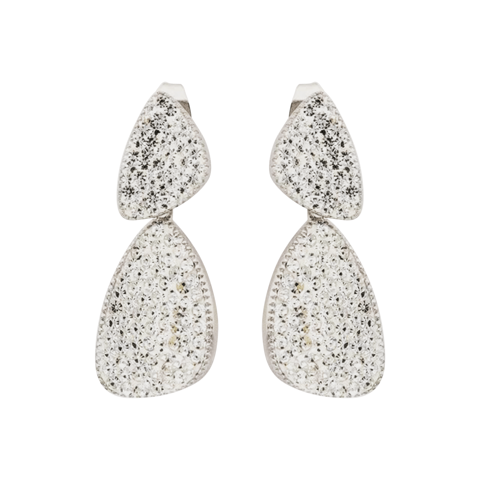 Boucles d'Oreilles Callas Acier Pendentif fantaisie Cristal Preciosa