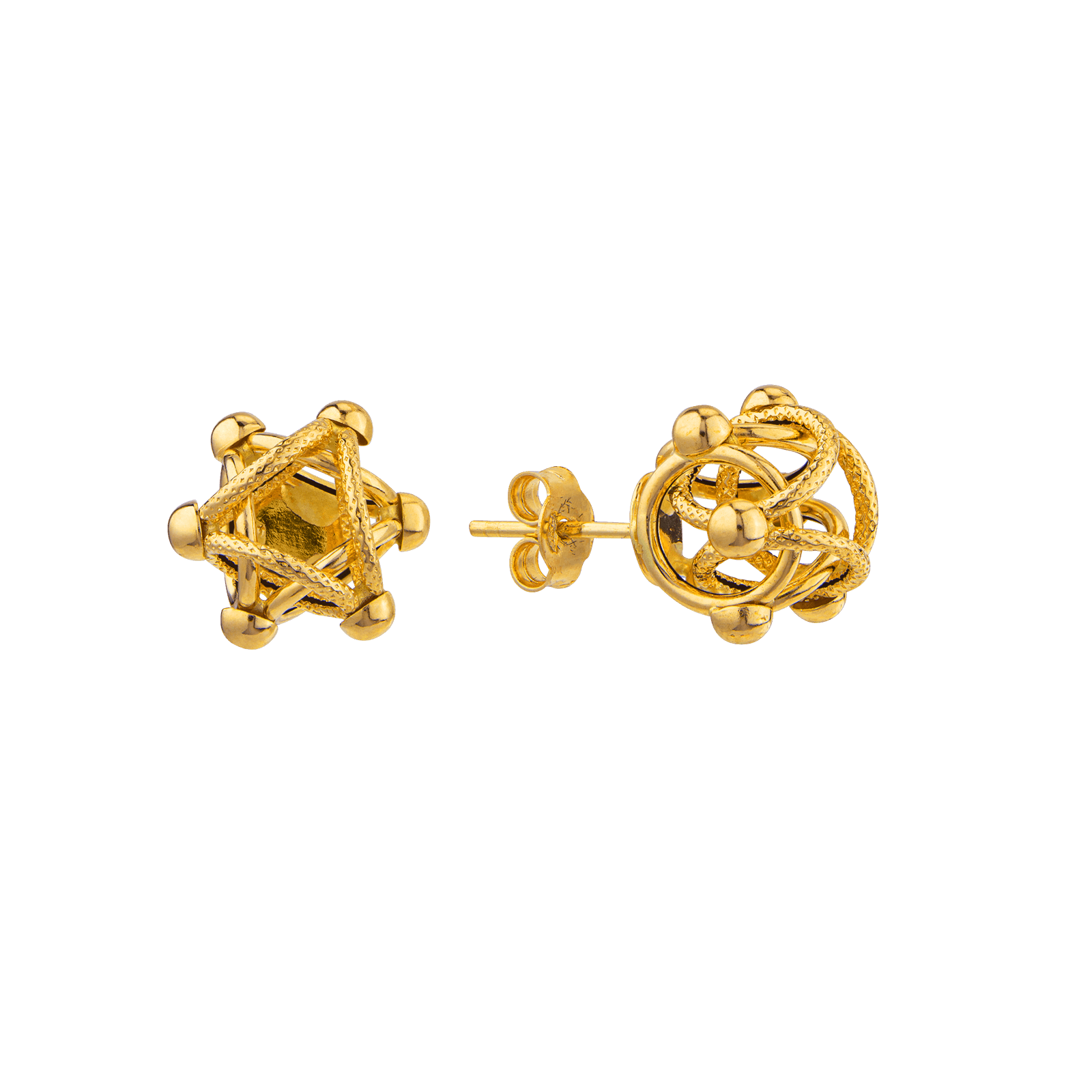 Boucles D'oreilles Cyclone 12mm Or750