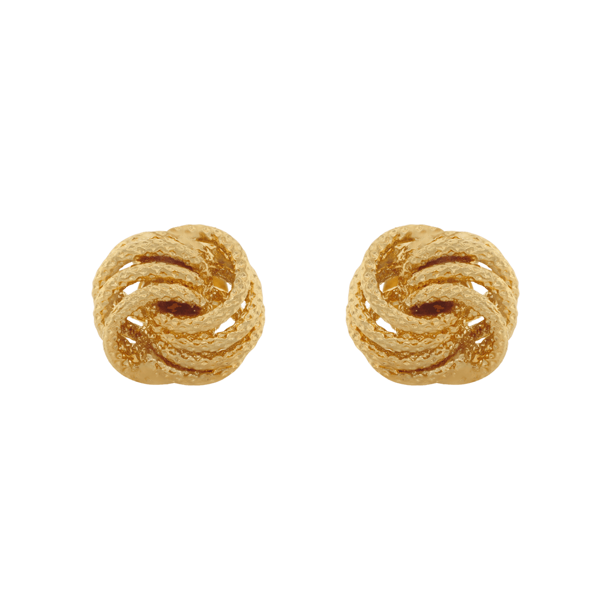 Boucles d'Oreilles Rosette Lisse et Godronné 8 mm