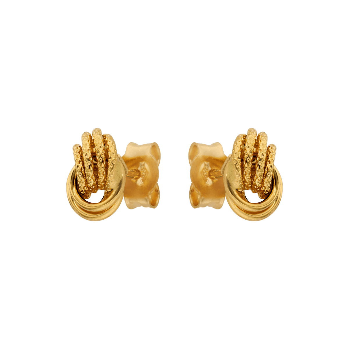 Boucles d'Oreilles Rosette Lisse et Godronné 8 mm