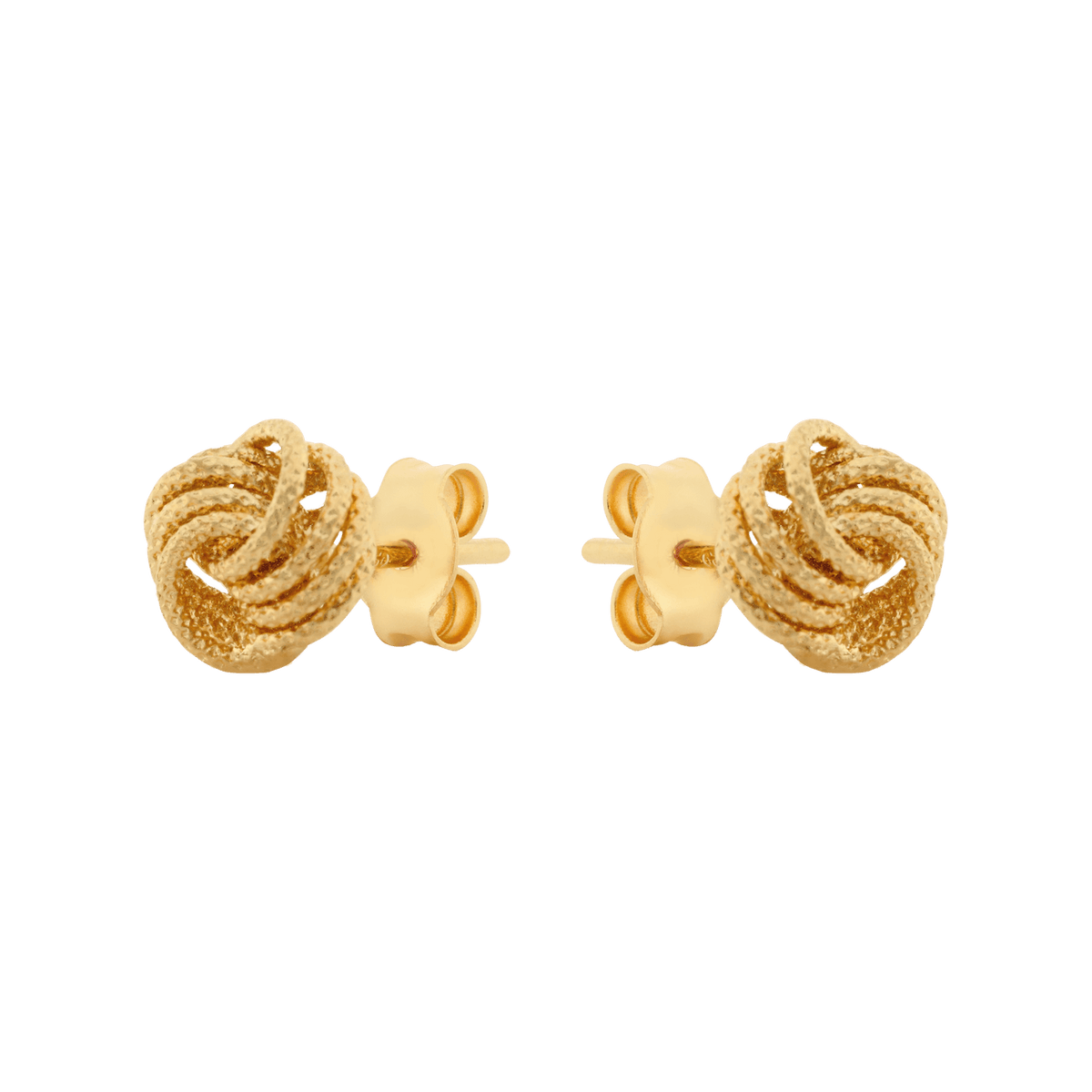 Boucles d'Oreilles Rosette Lisse et Godronné 8 mm