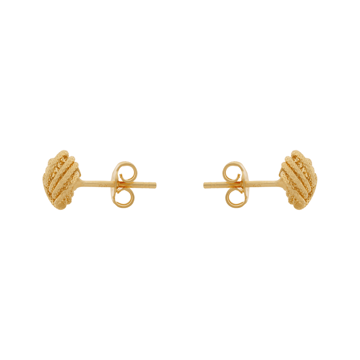 Boucles d'Oreilles Rosette Lisse et Godronné 8 mm