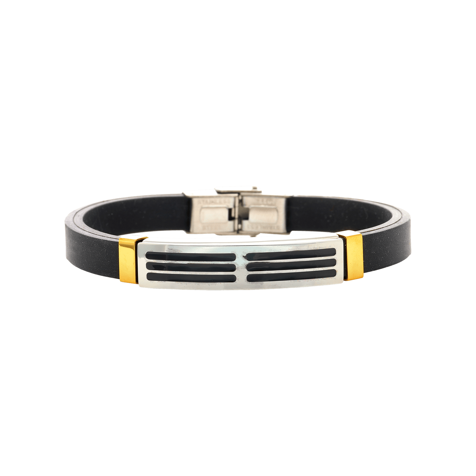 Bracelet Callas silicone Plaqué Acier Bicolore