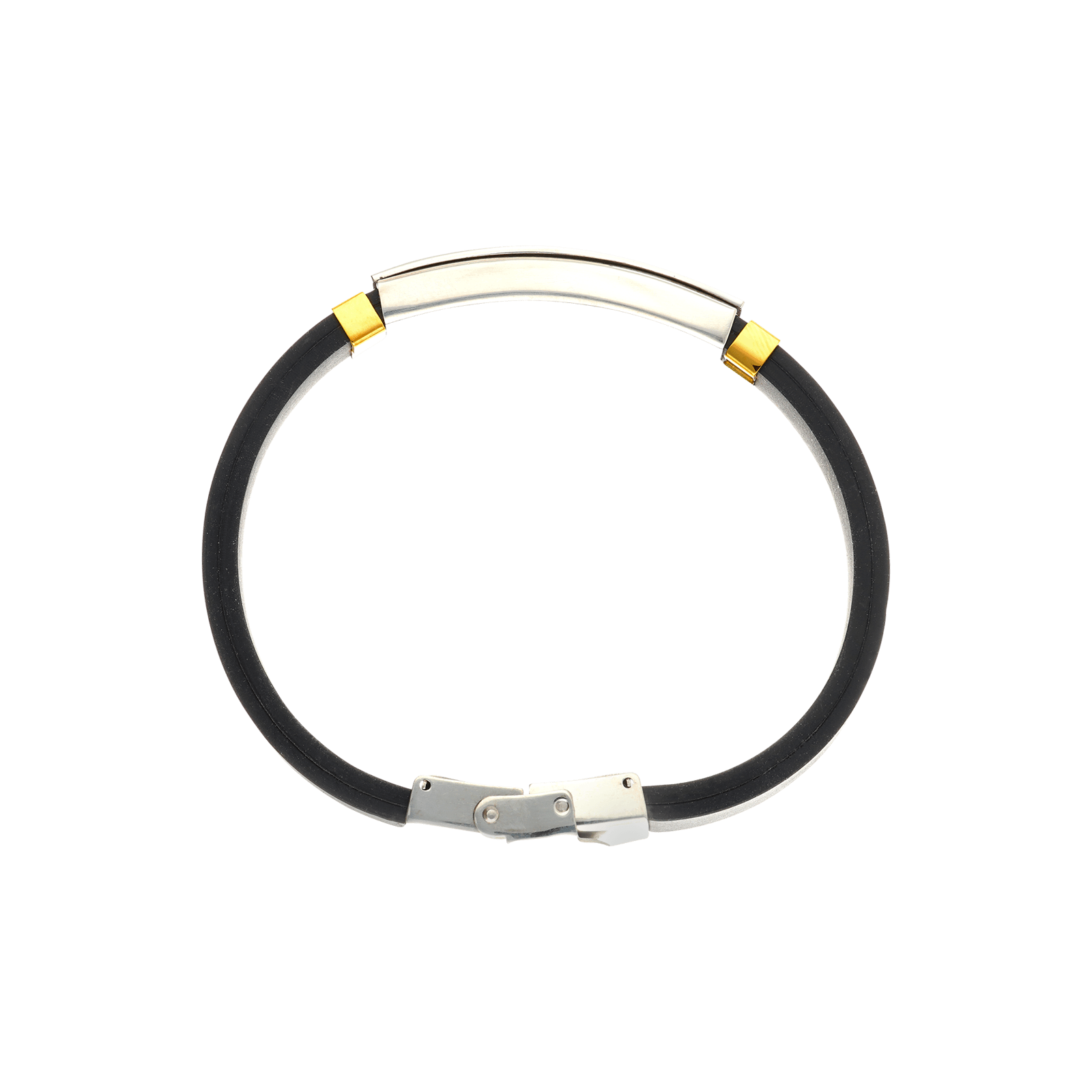 Bracelet Callas silicone Plaqué Acier Bicolore
