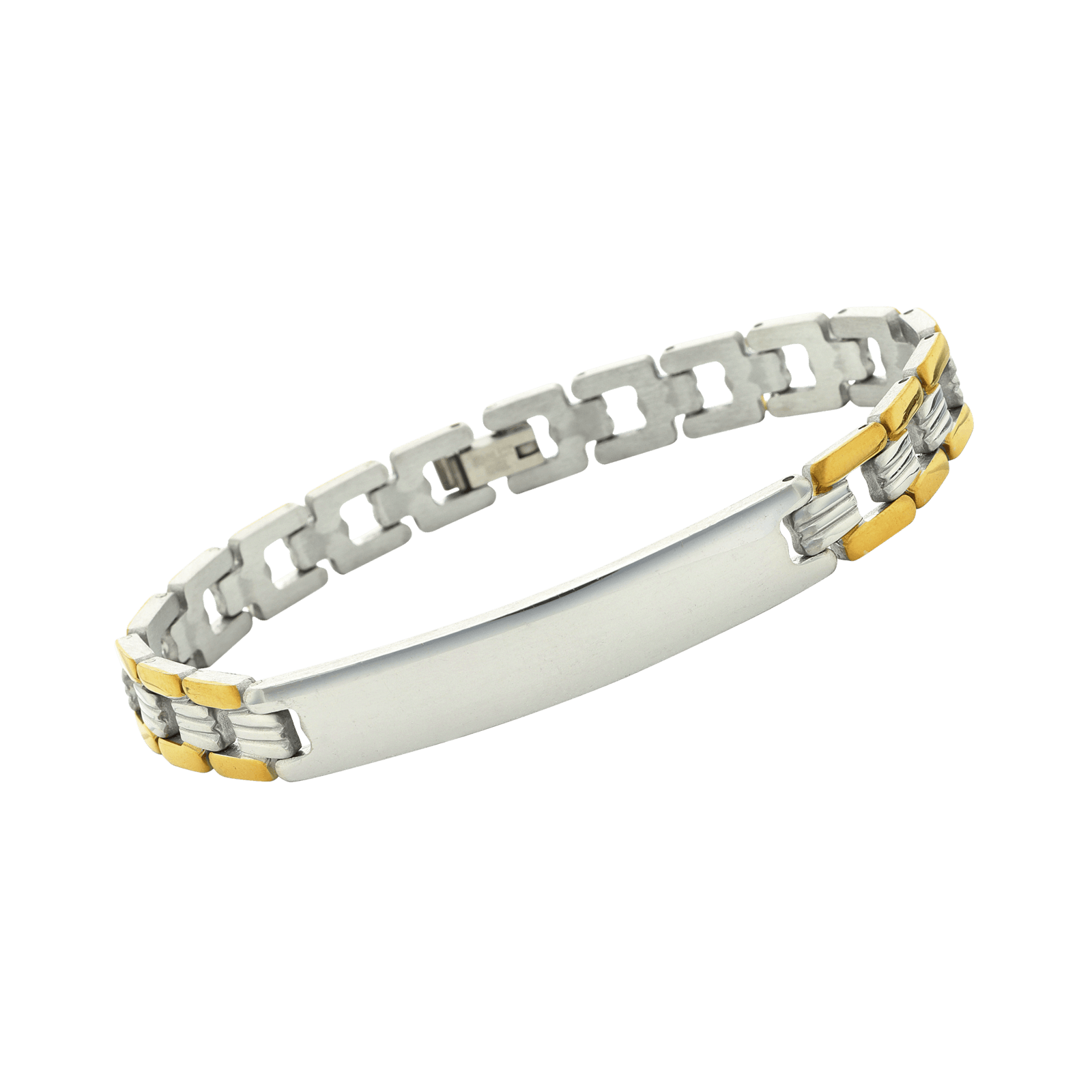 Bracelet Callas Identité Acier Bicolore 21 centimètres