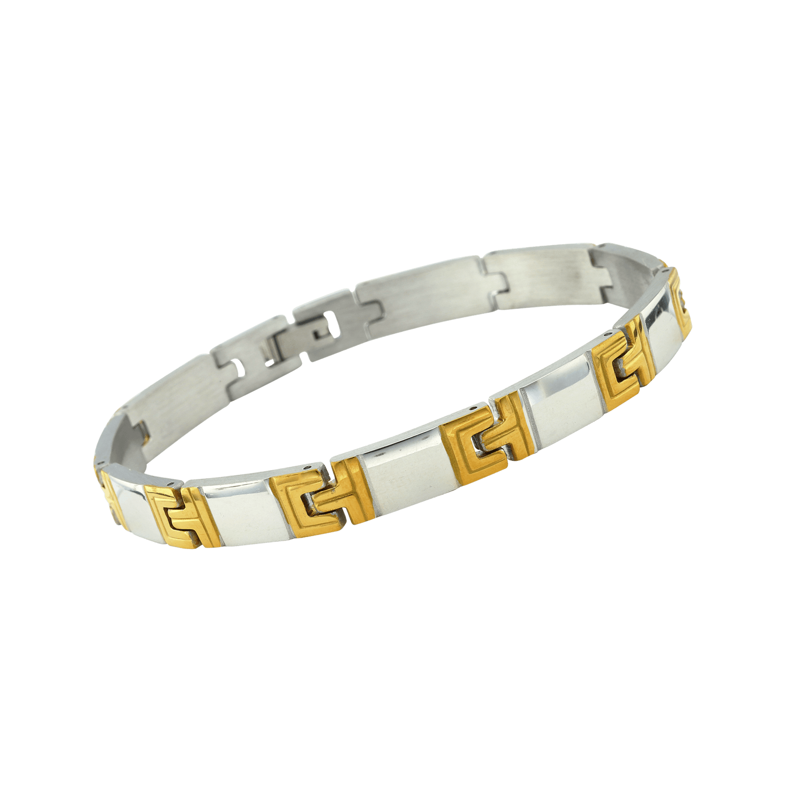 Bracelet Callas Acier fantaisie bicolore 21 centimètres