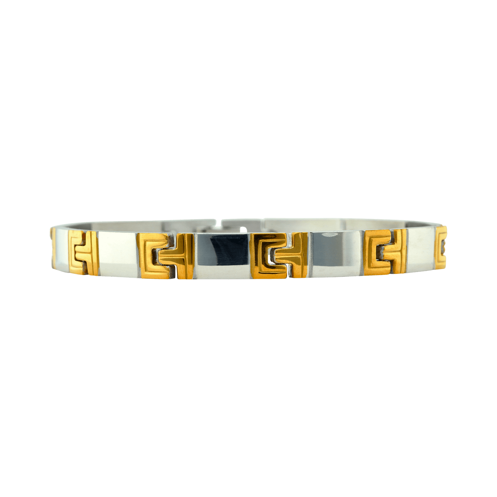 Bracelet Callas Acier fantaisie bicolore 21 centimètres