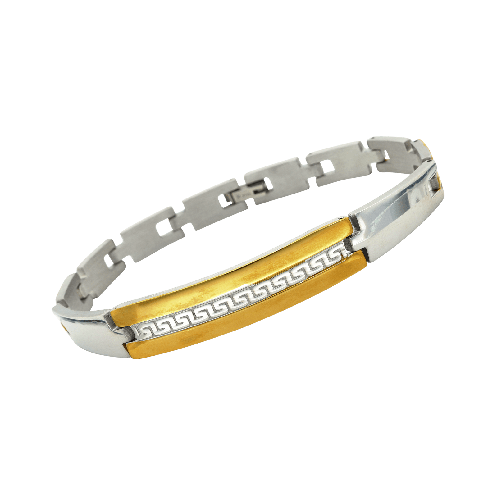 Bracelet Callas fantaisie Acier bicolore 22 centimètres