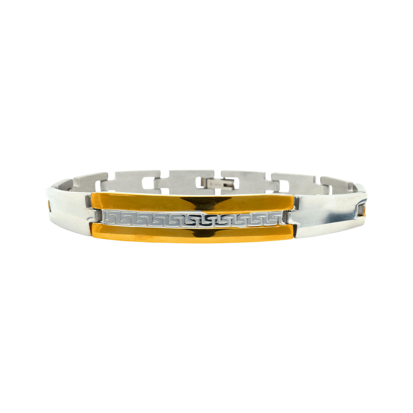 Bracelet Callas fantaisie Acier bicolore 22 centimètres