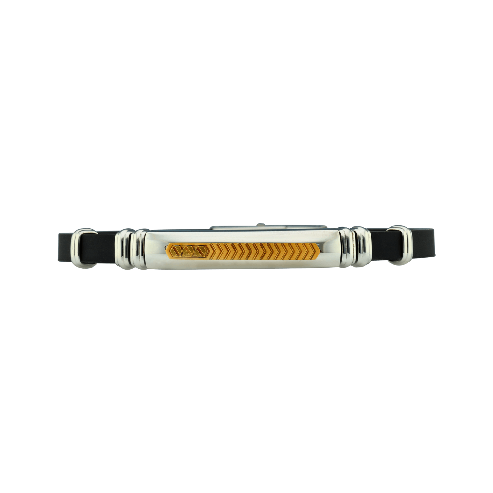 bracelet callas acier et doré 21cm