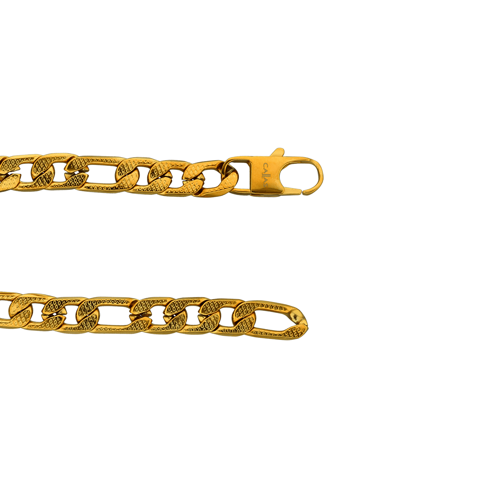 Bracelet Callas Acier Lisse et Godronné 22cm