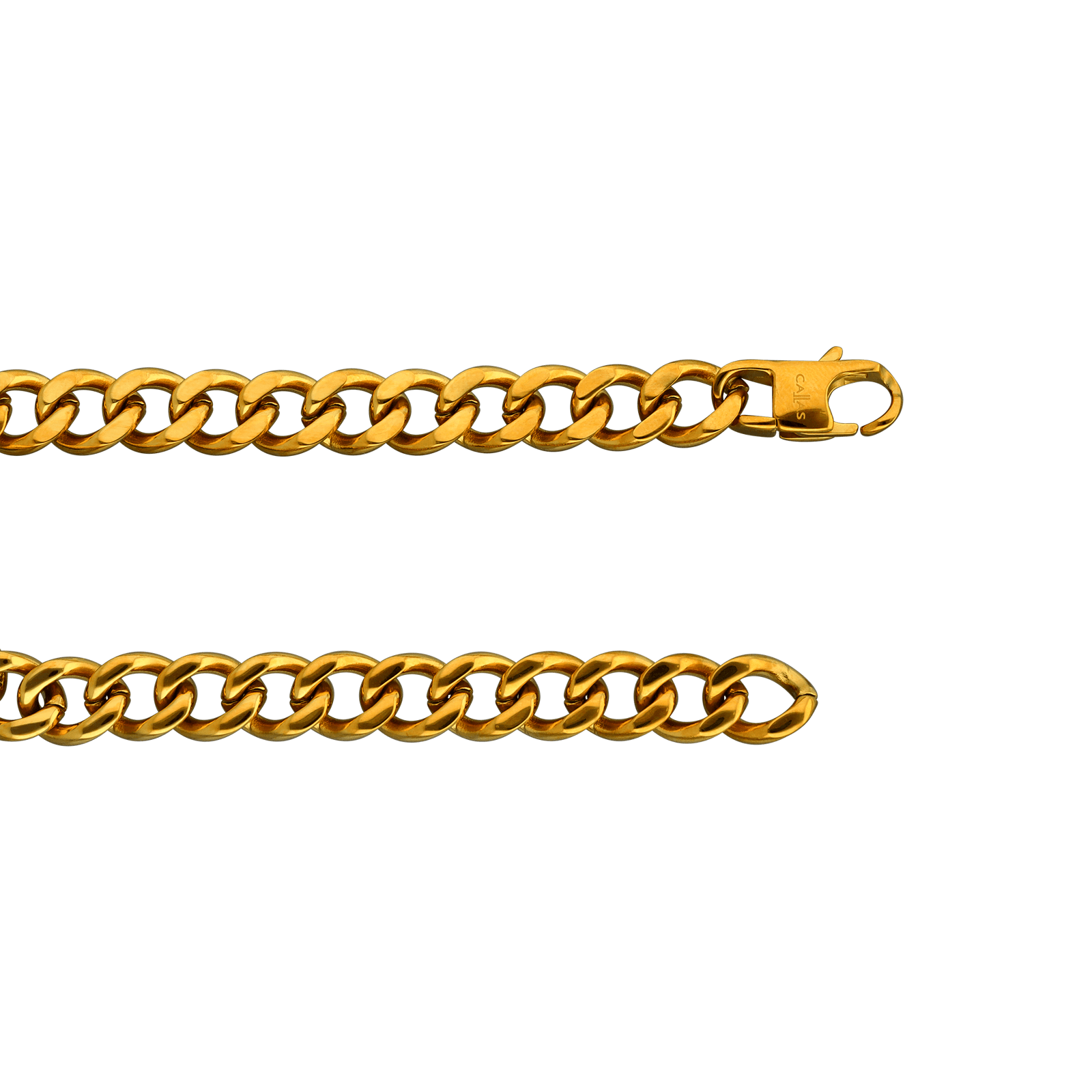 Bracelet Callas Acier doré Gourmette 21 centimètres