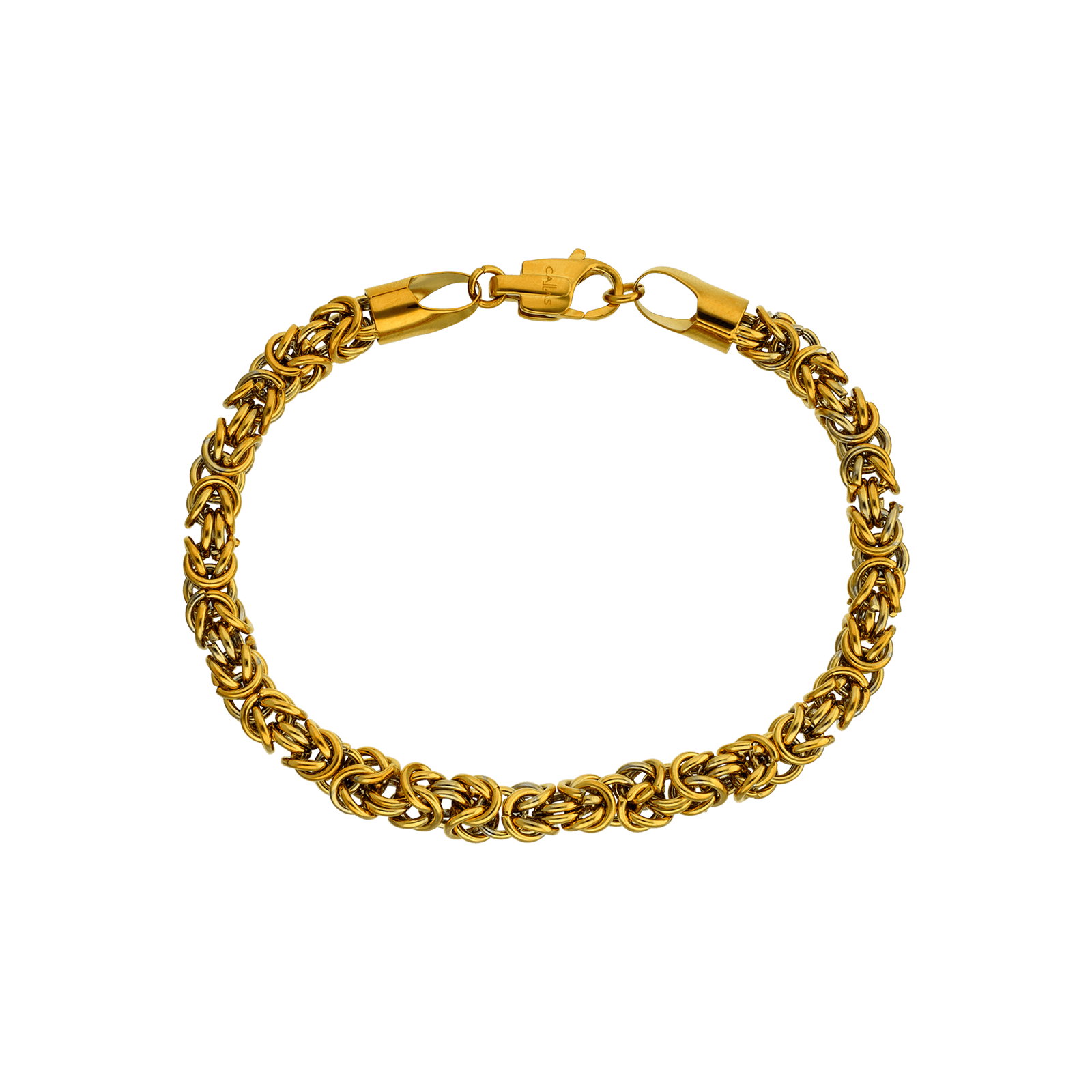 Bracelet Callas Acier doré maille Royal 22 centimètres