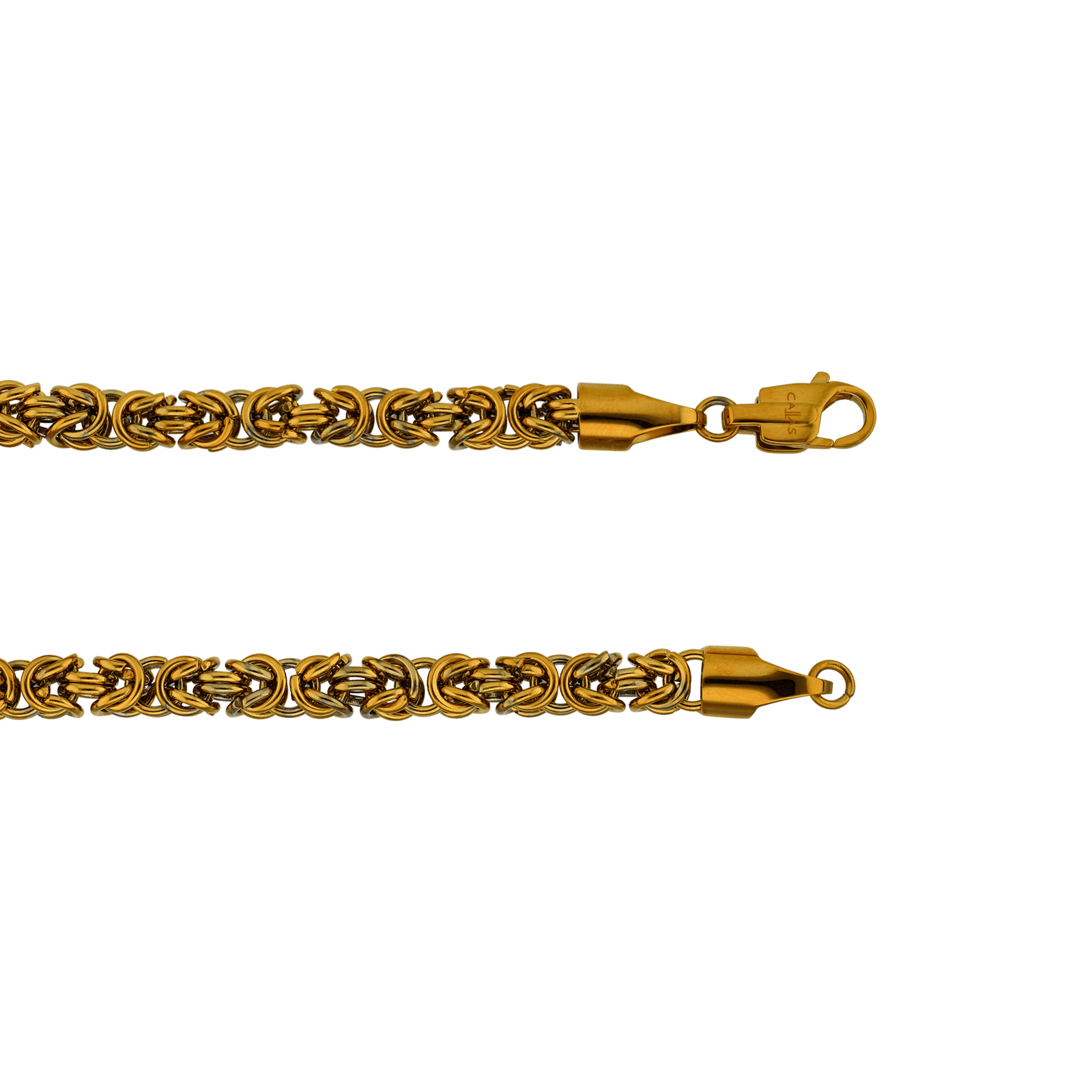 Bracelet Callas Acier doré maille Royal 22 centimètres