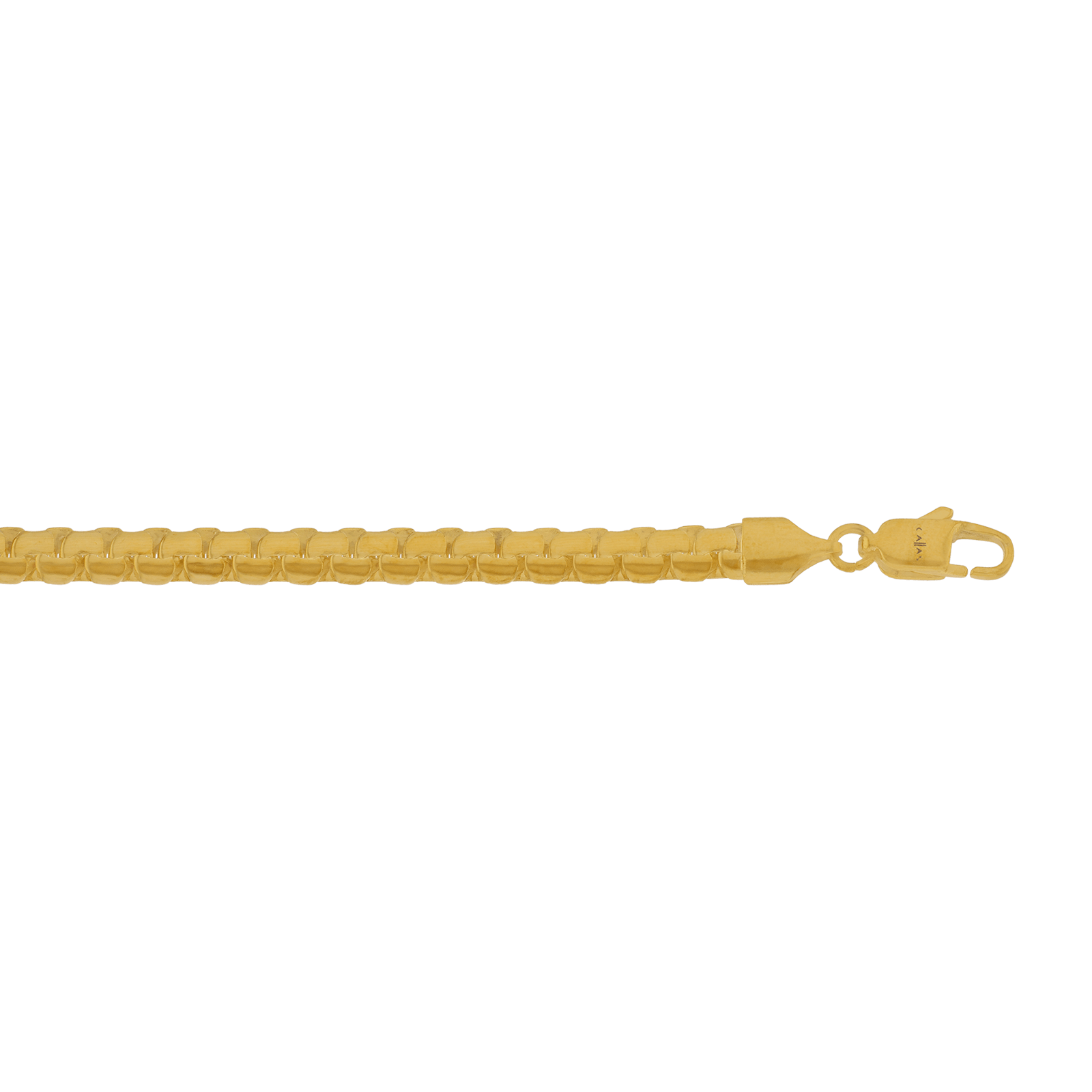 Bracelet Callas en acier doré maille jaseron fantaisie, 18 cm avec rallonge de 3 cm