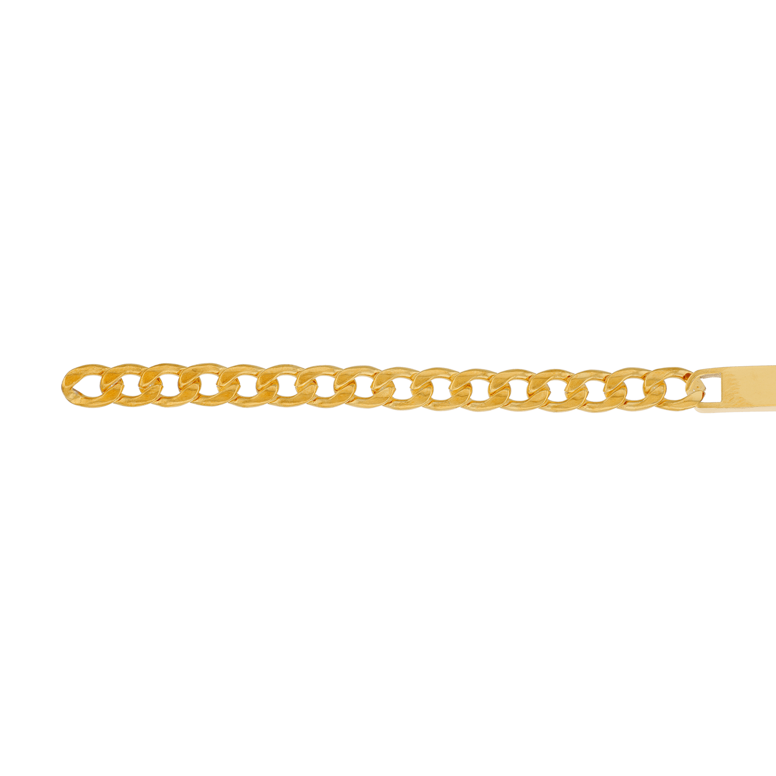 Gourmette Callas en acier doré, 21 cm