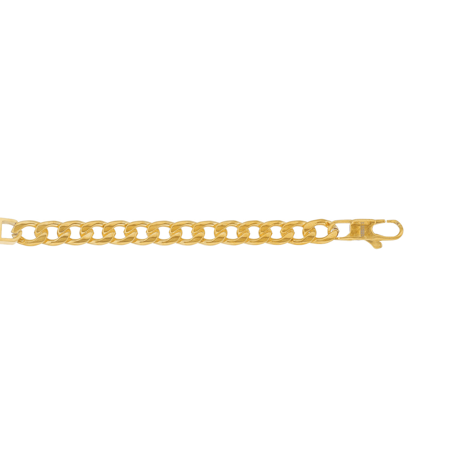 Gourmette Callas en acier doré, 21 cm