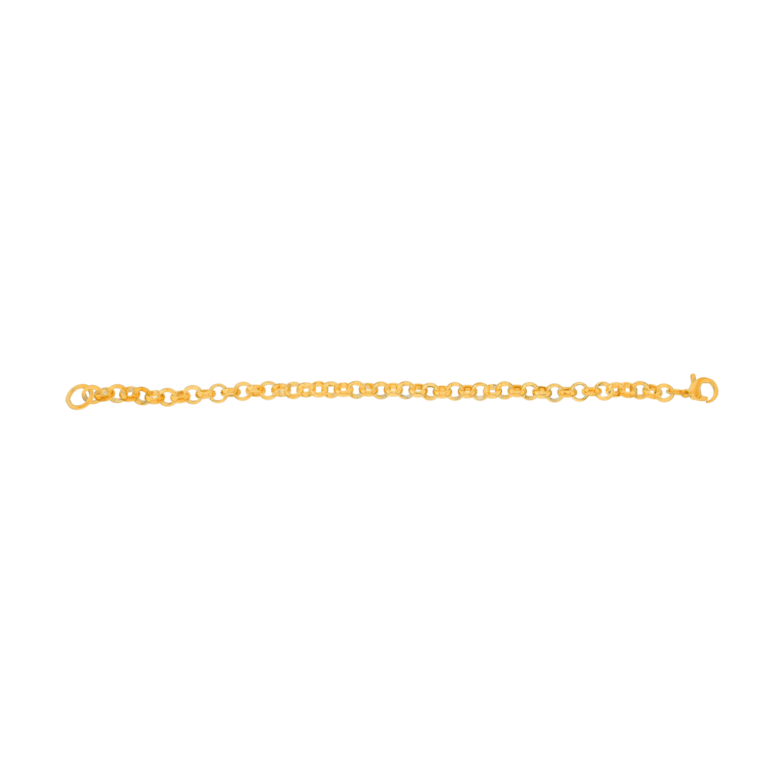Bracelet Callas en acier doré maille jaseron de 6,5 mm, 21 cm