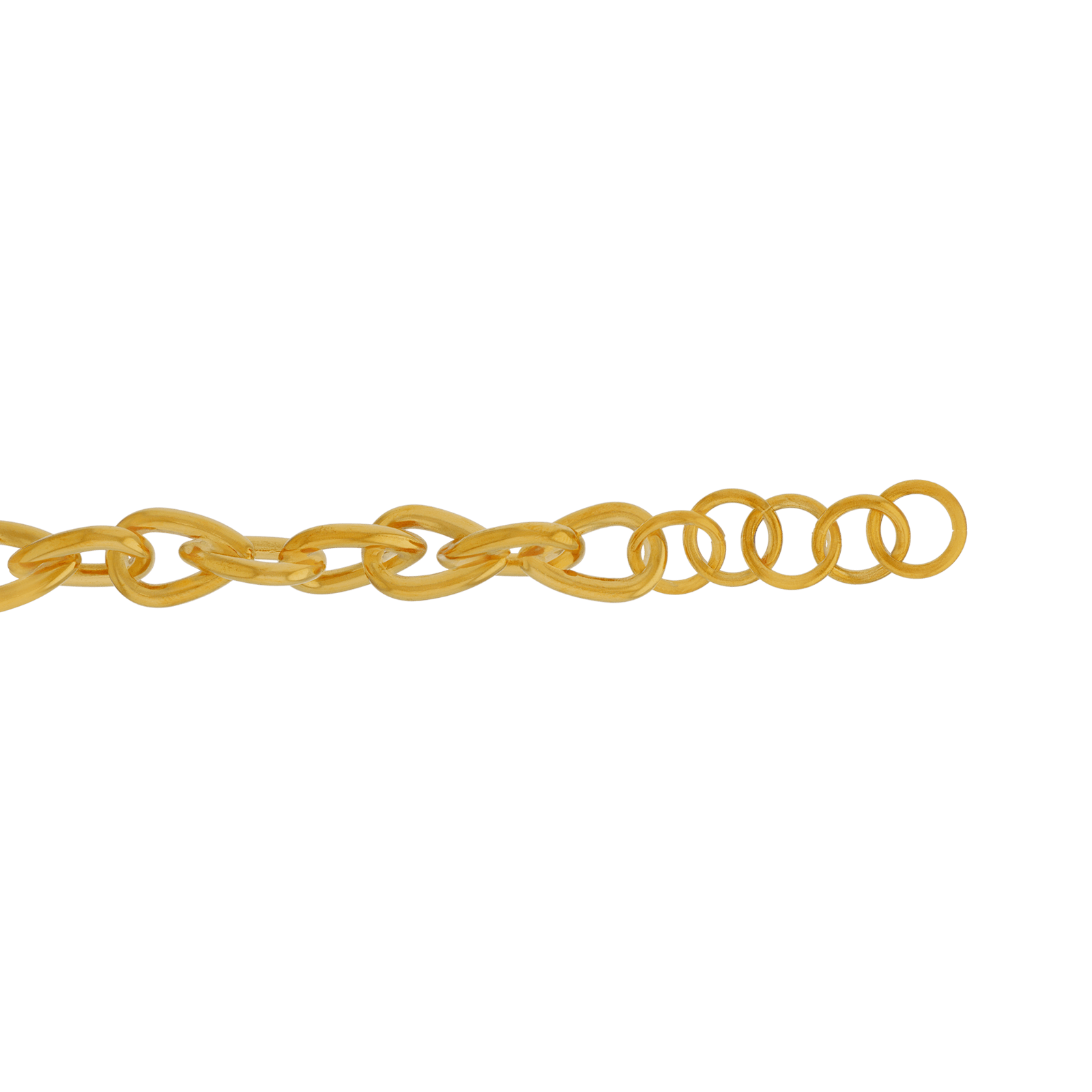 Bracelet Callas en acier doré maille infini, 18 cm avec rallonge de 3 cm