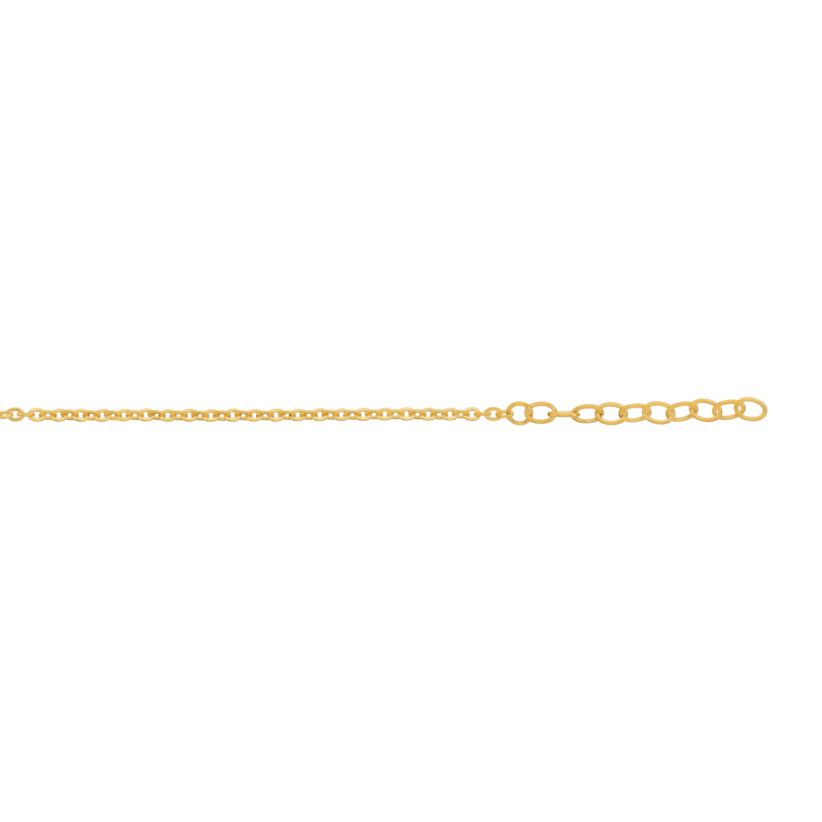 Bracelet Callas en acier doré centre lune et cœur, 17 cm avec rallonge de 3 cm
