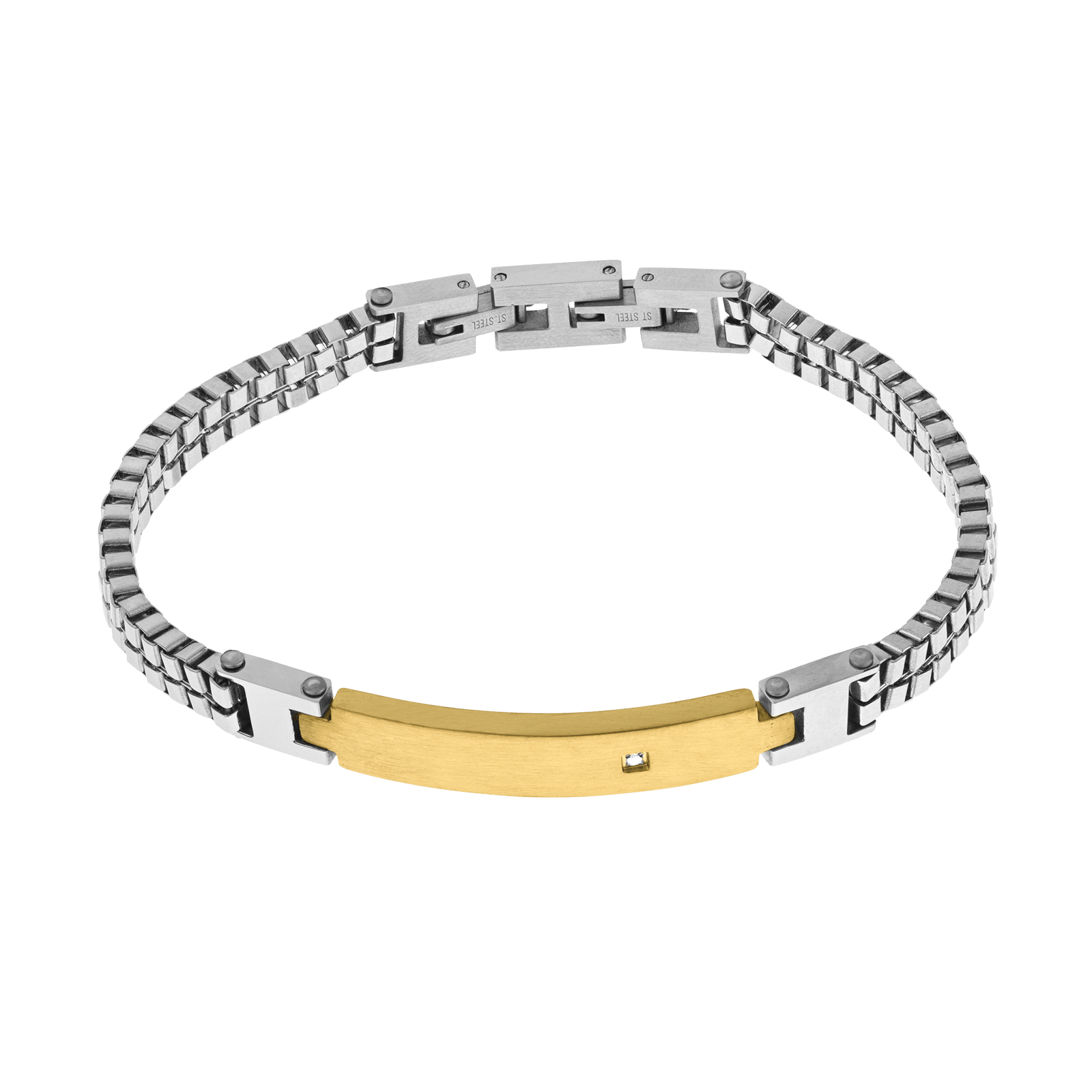 BRAC PLAQUE bicolore ACIER
