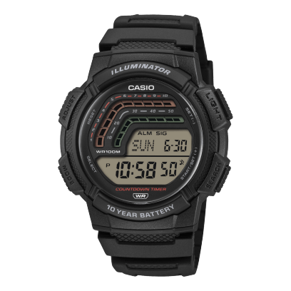 Montre Casio Homme Sports WS-1800 Noir 10 BAR - WS-1800-1AVEF