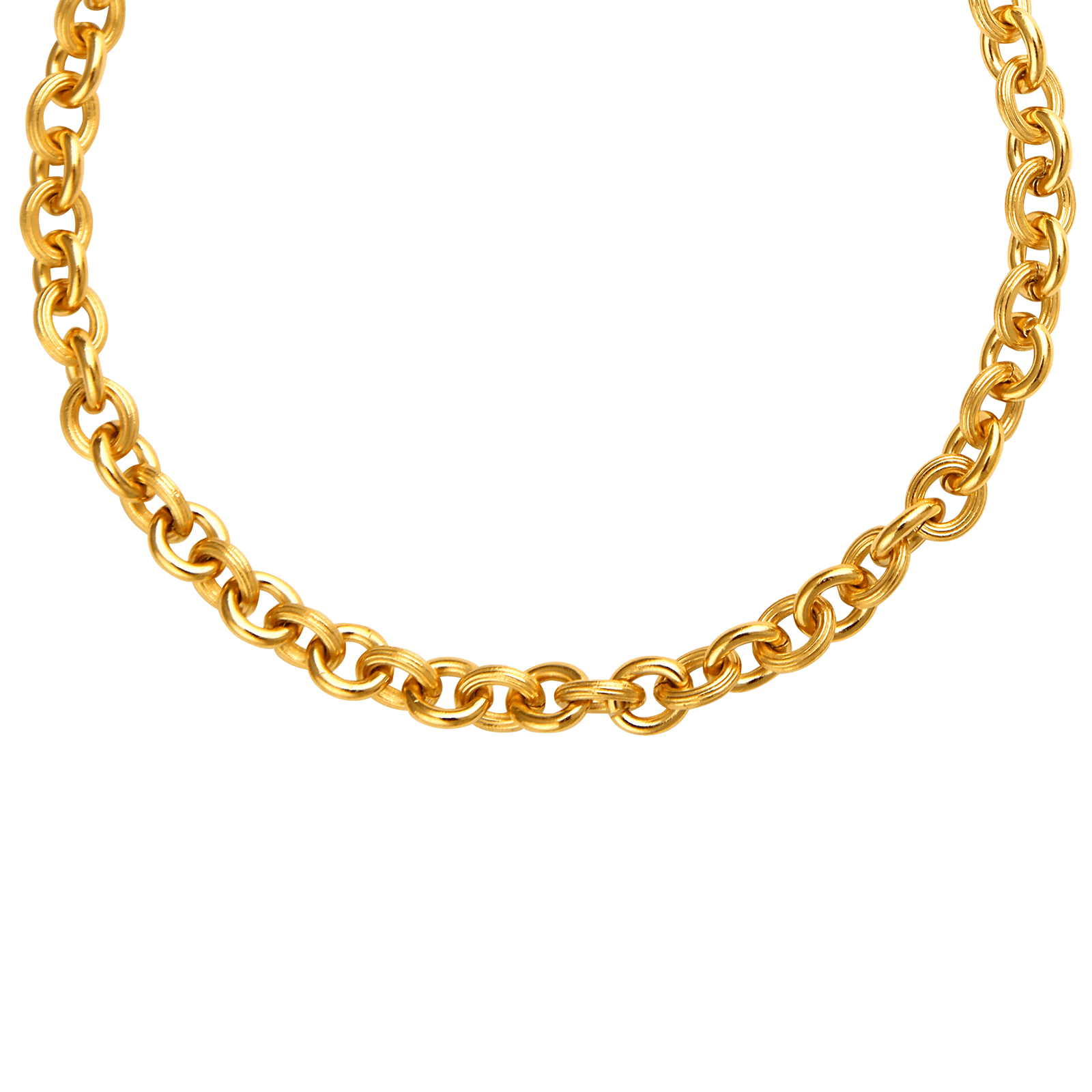 Collier forçat antillais 45 cm plaqué or