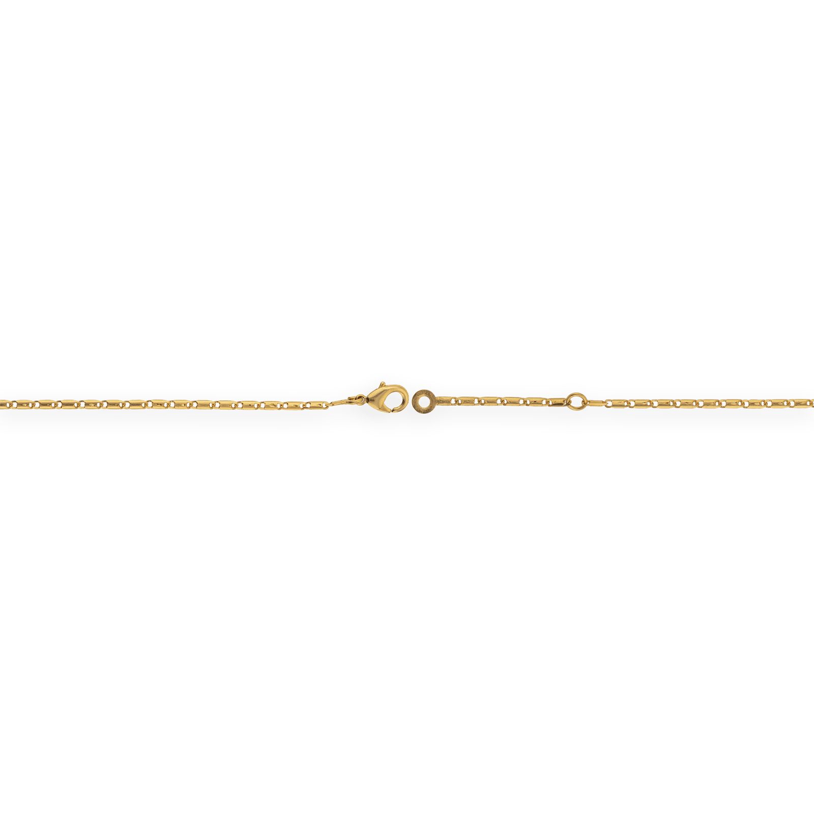 Chaîne Cheville Plaqué Or Maille Diamantée