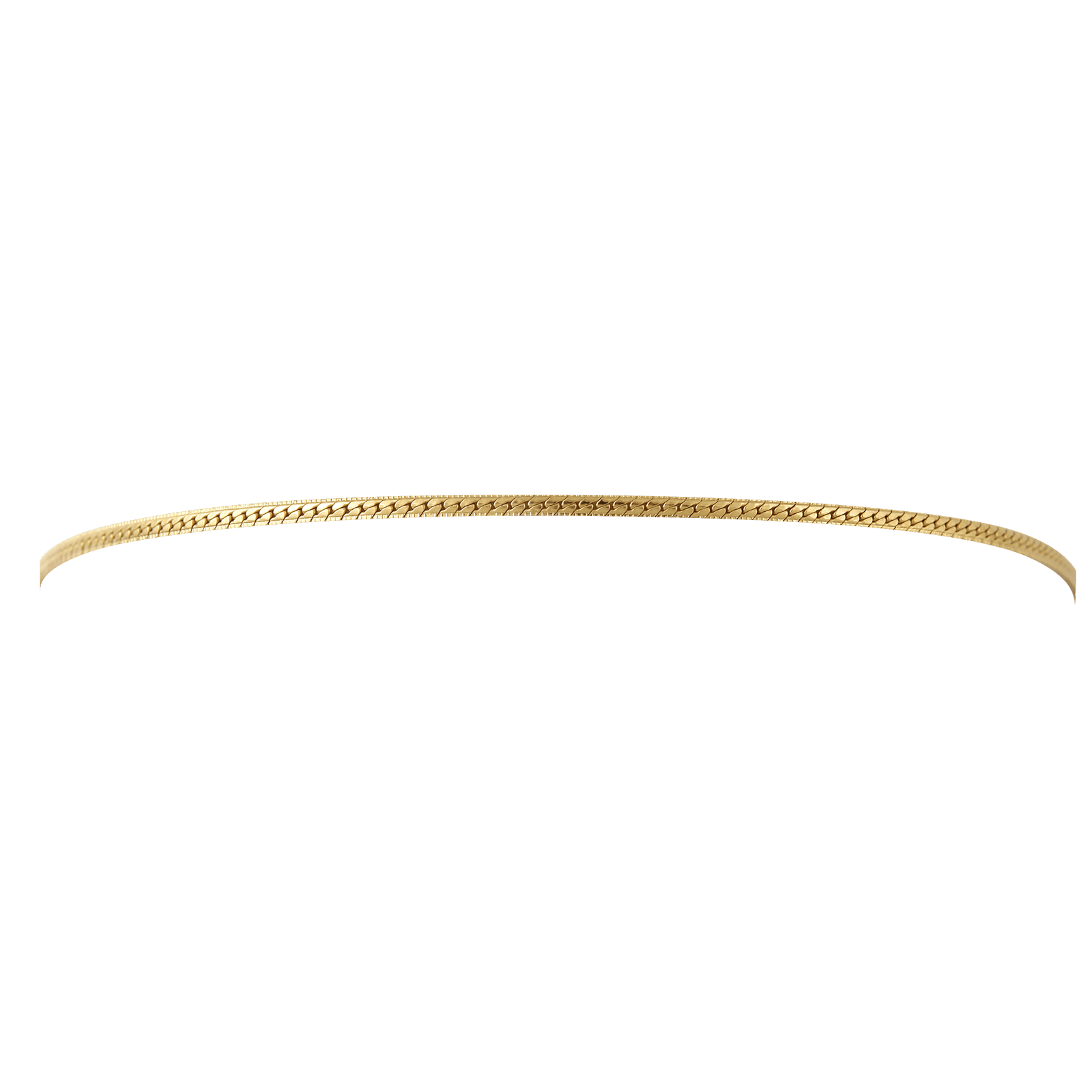 Chaîne Cheville Plaqué Or Maille Serpent