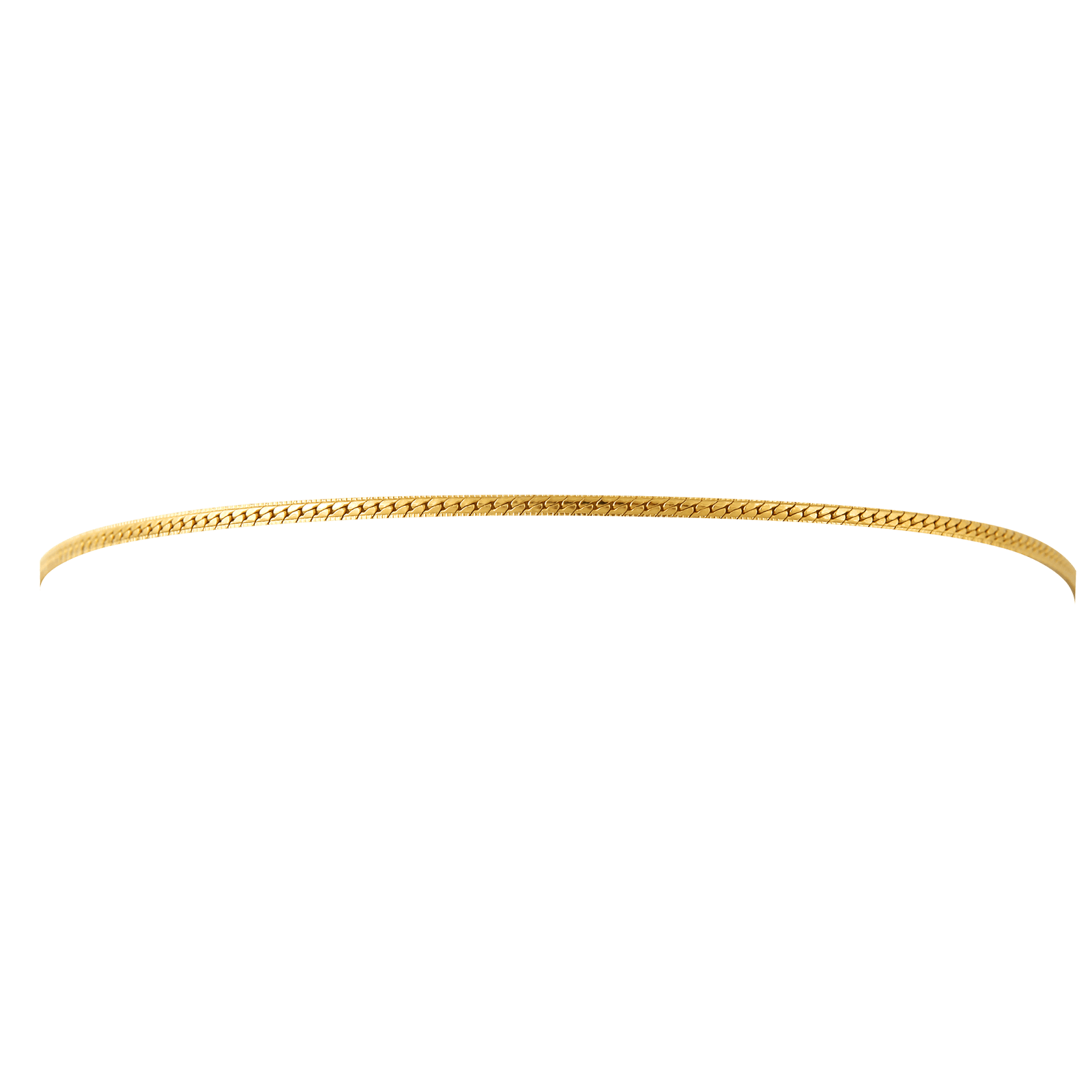 Chaîne Cheville Plaqué Or Maille Serpent
