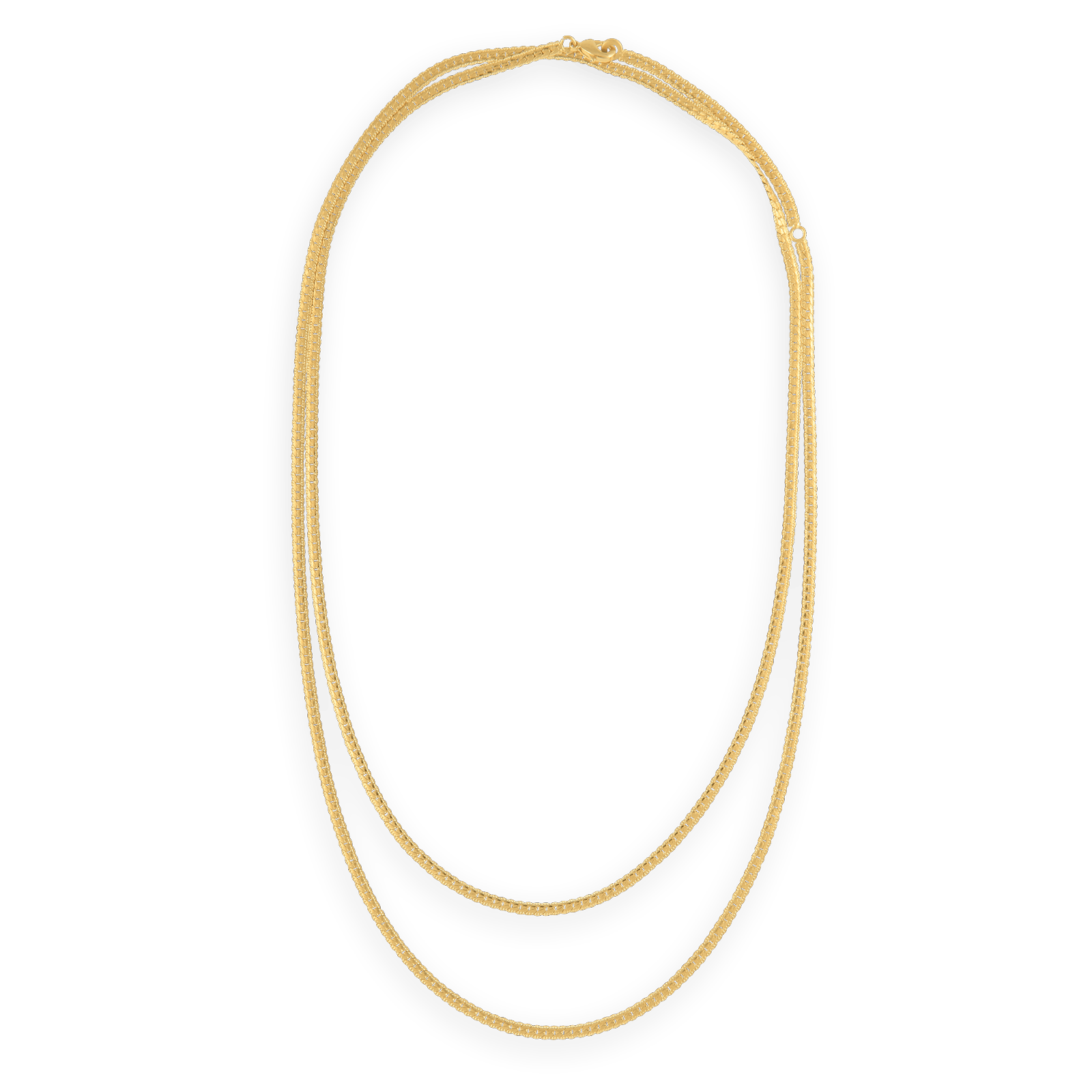 Chaîne De Taille Plaqué Or Maille Serpent