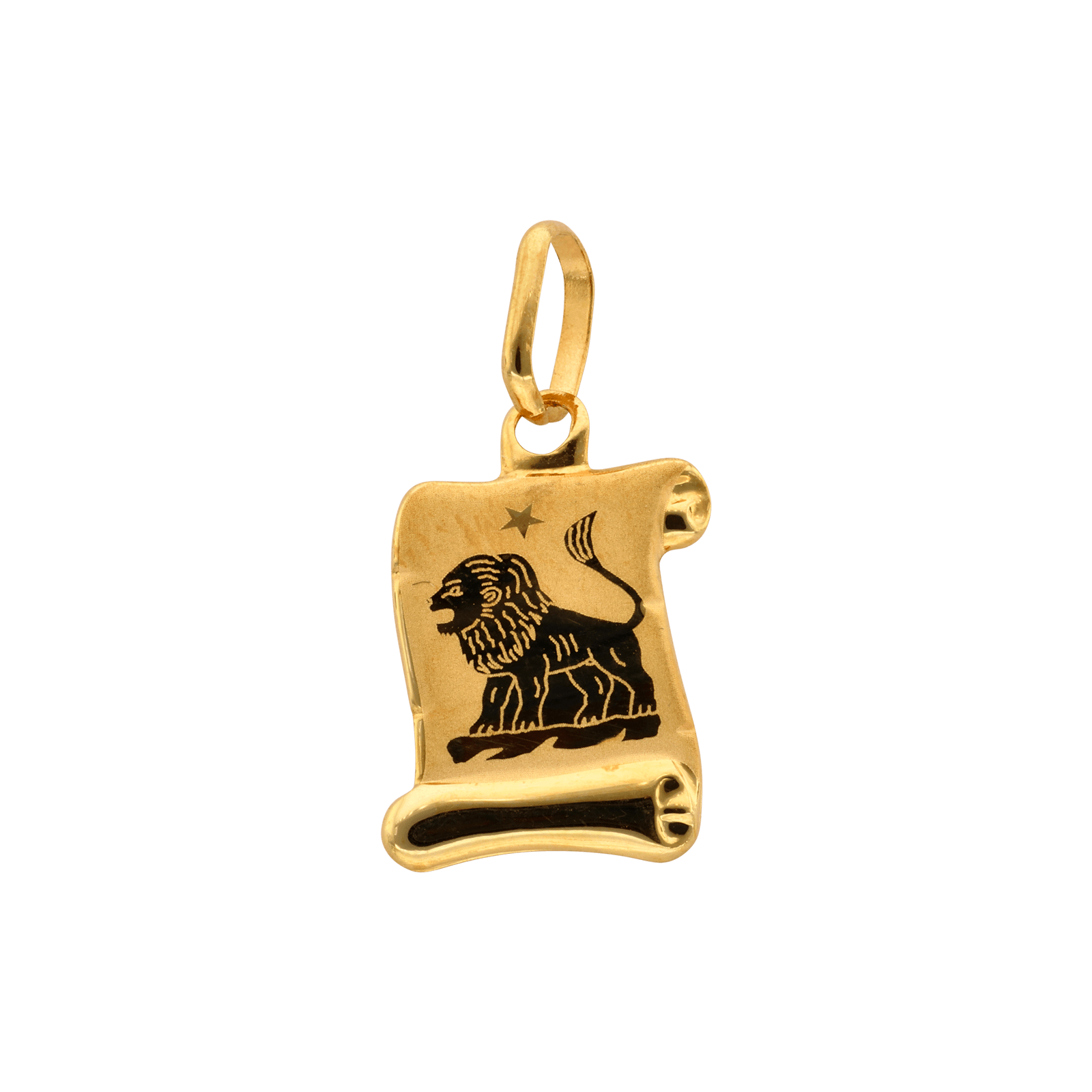 Pendentif Parchment zodiaque lion 10x12mm