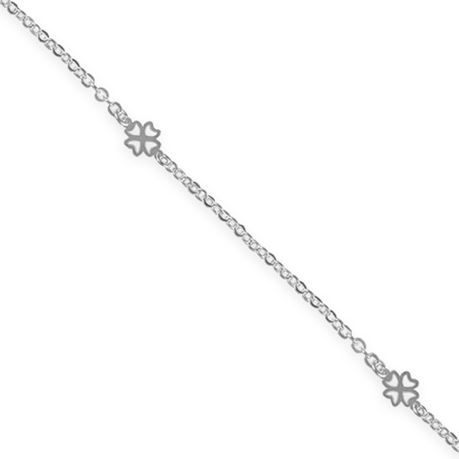 Chaîne Cheville Argent925 Trèfle