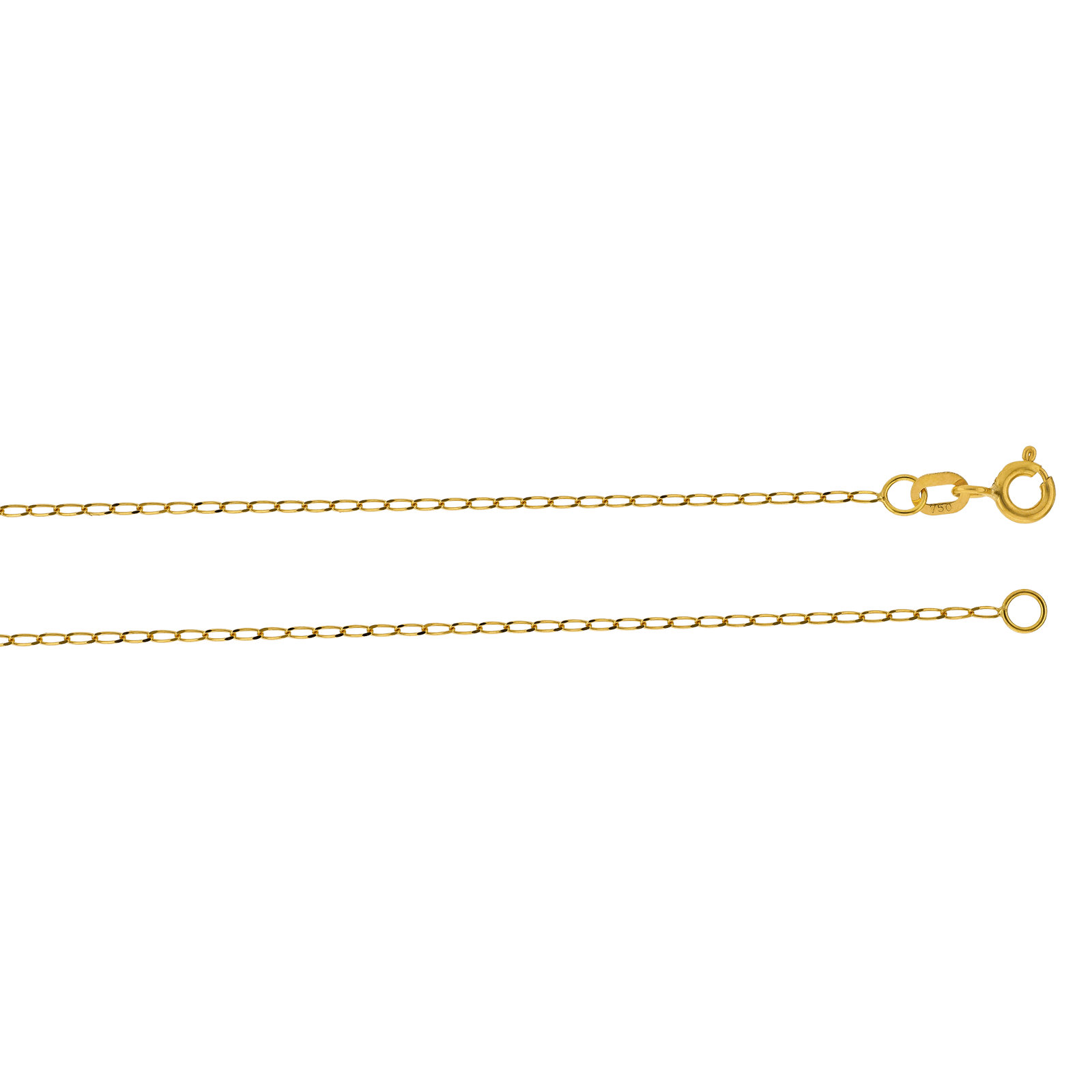 Collier Gourmette chevalière limée 1.0 millimètre 50 centimètres