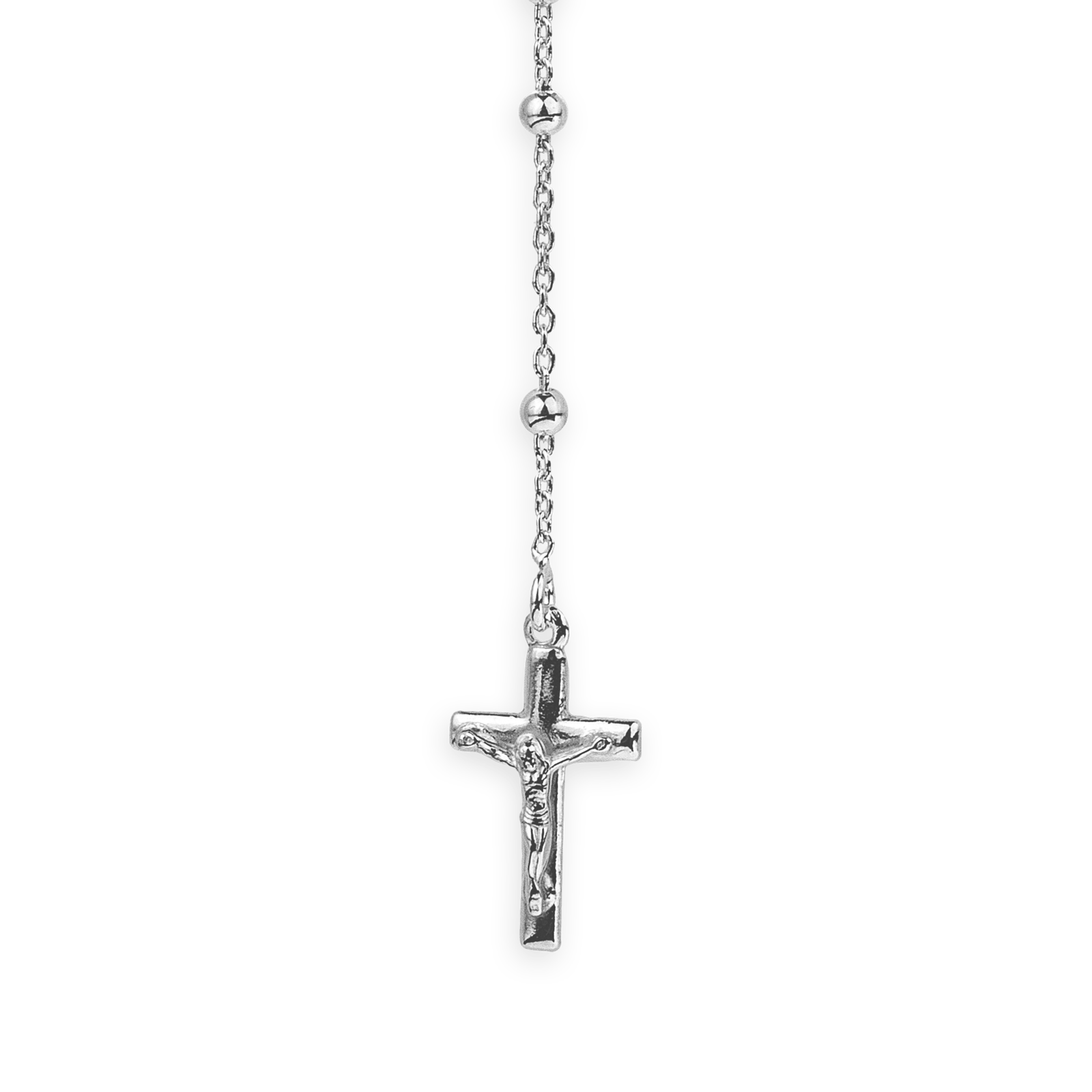Collier chapelet argent médaille miraculeuse et croix