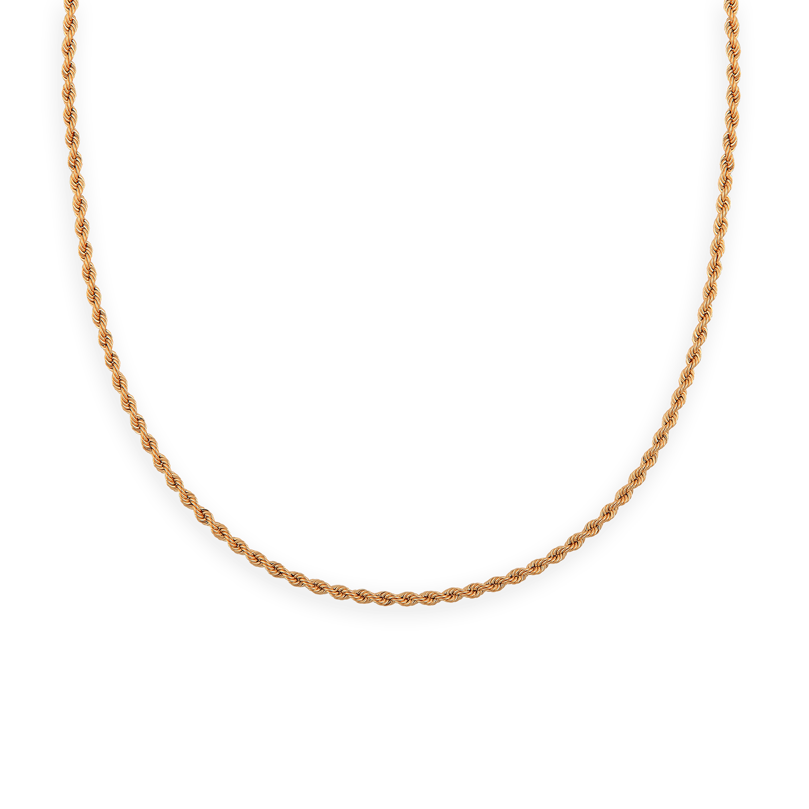 Collier chaîne or maille corde légère