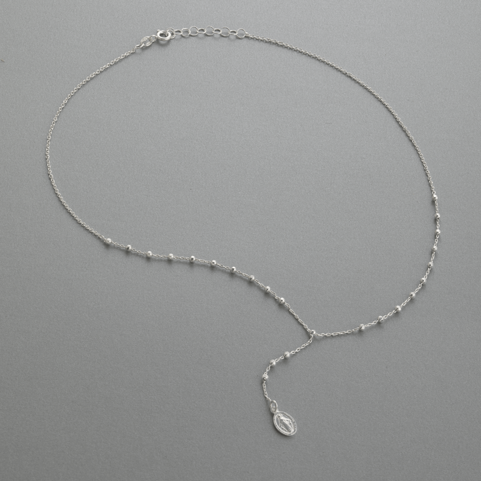 Collier chapelet argent médaille miraculeuse