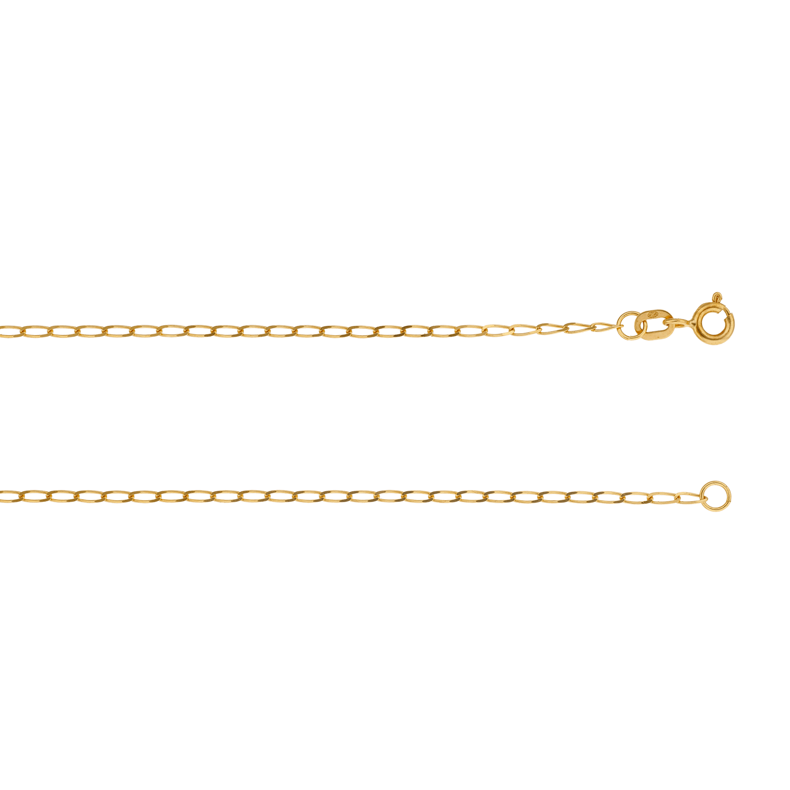 Collier Gourmette cheval limée 1.4 millimètres 60 centimètres