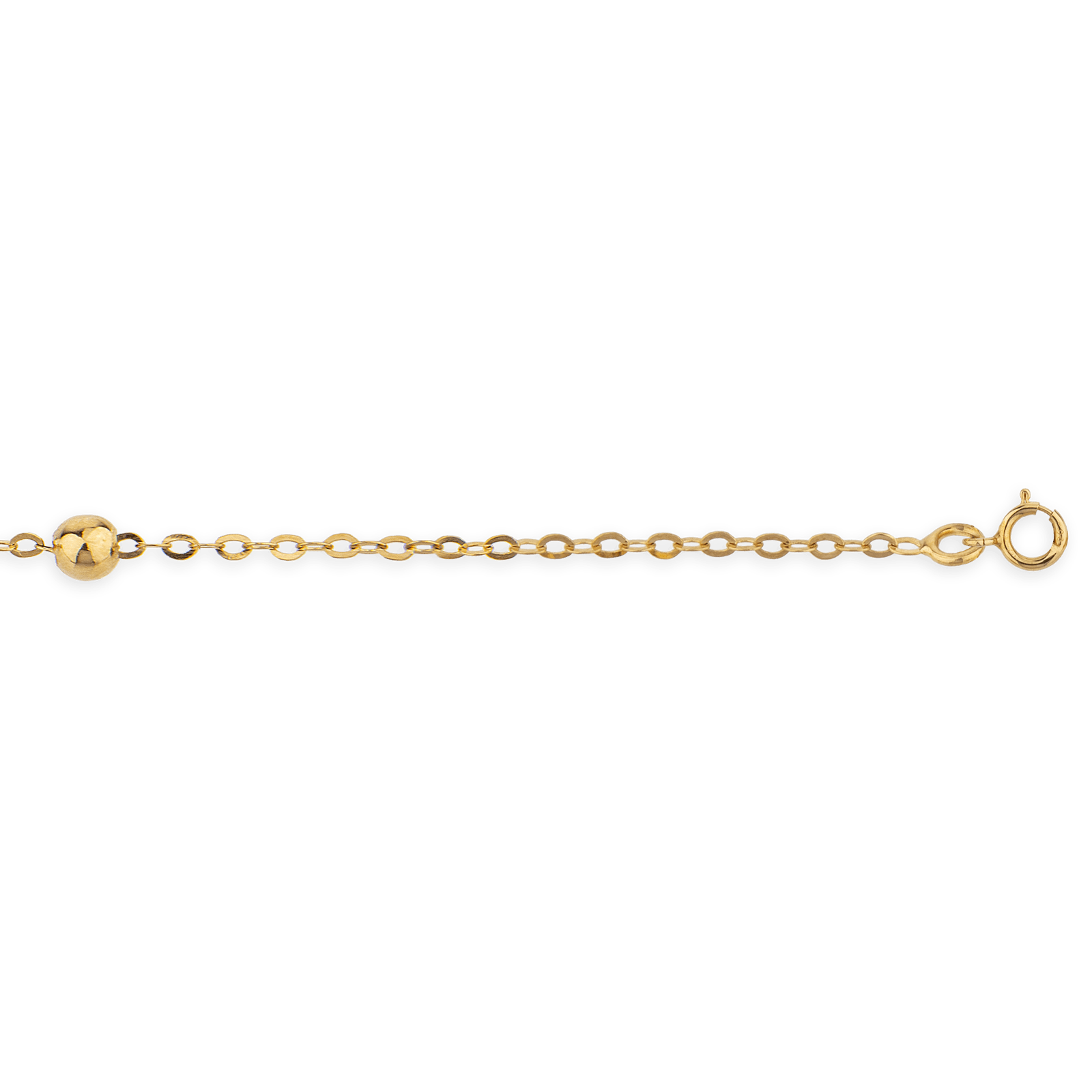 Bracelet forçat plus boules plus nœuds 6.0 mm 18 centimètres