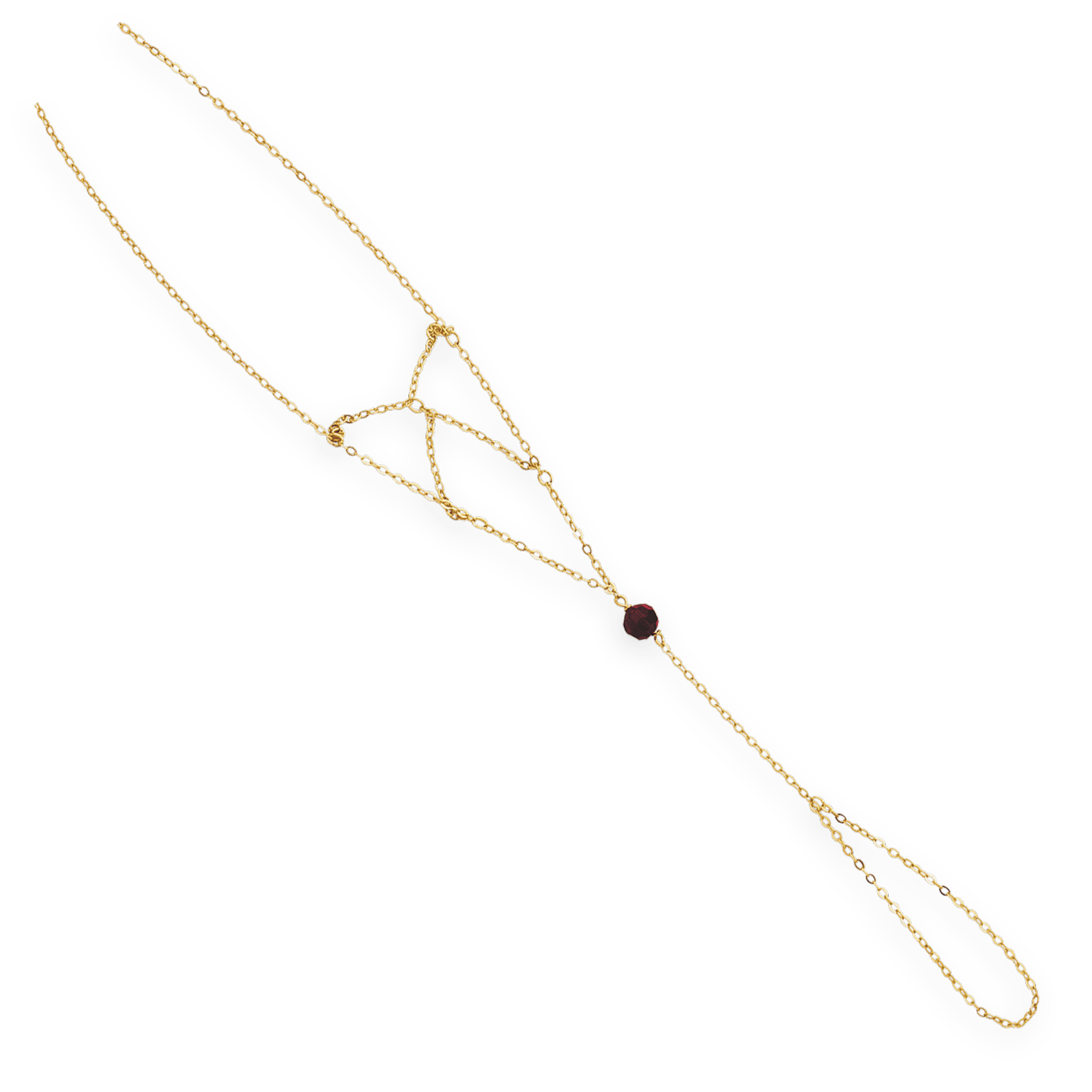 parure main forçat clair et grenat 19cm