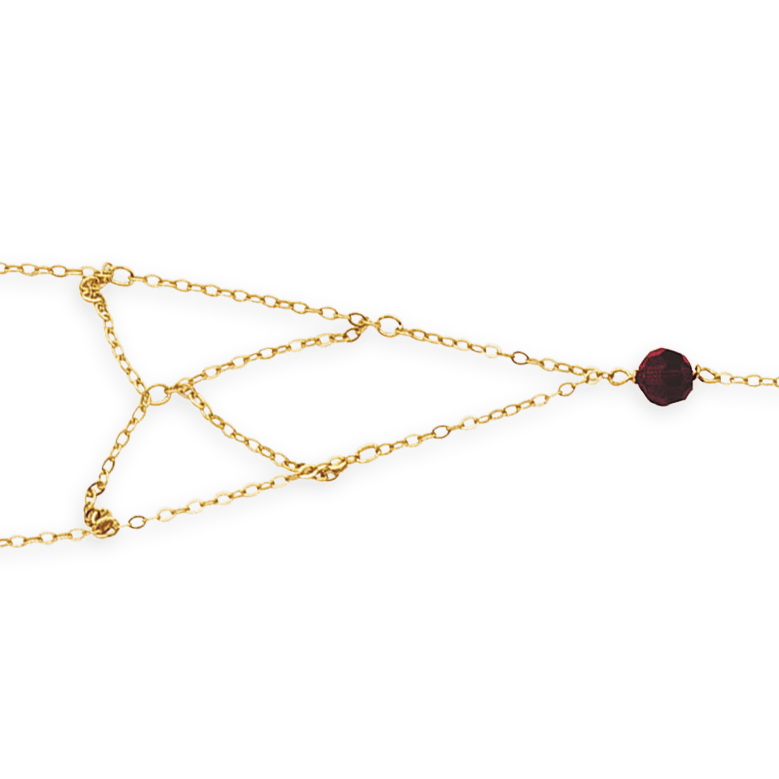 parure main forçat clair et grenat 19cm