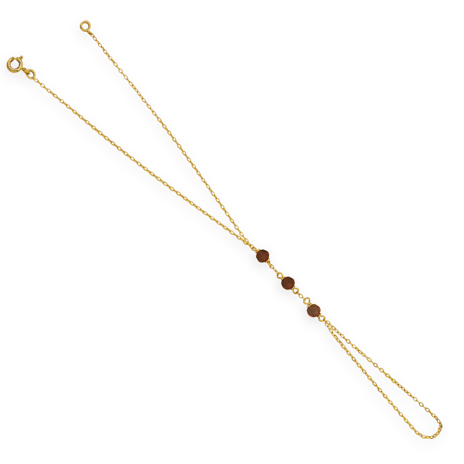 parure main forçat clair et grenat 19cm
