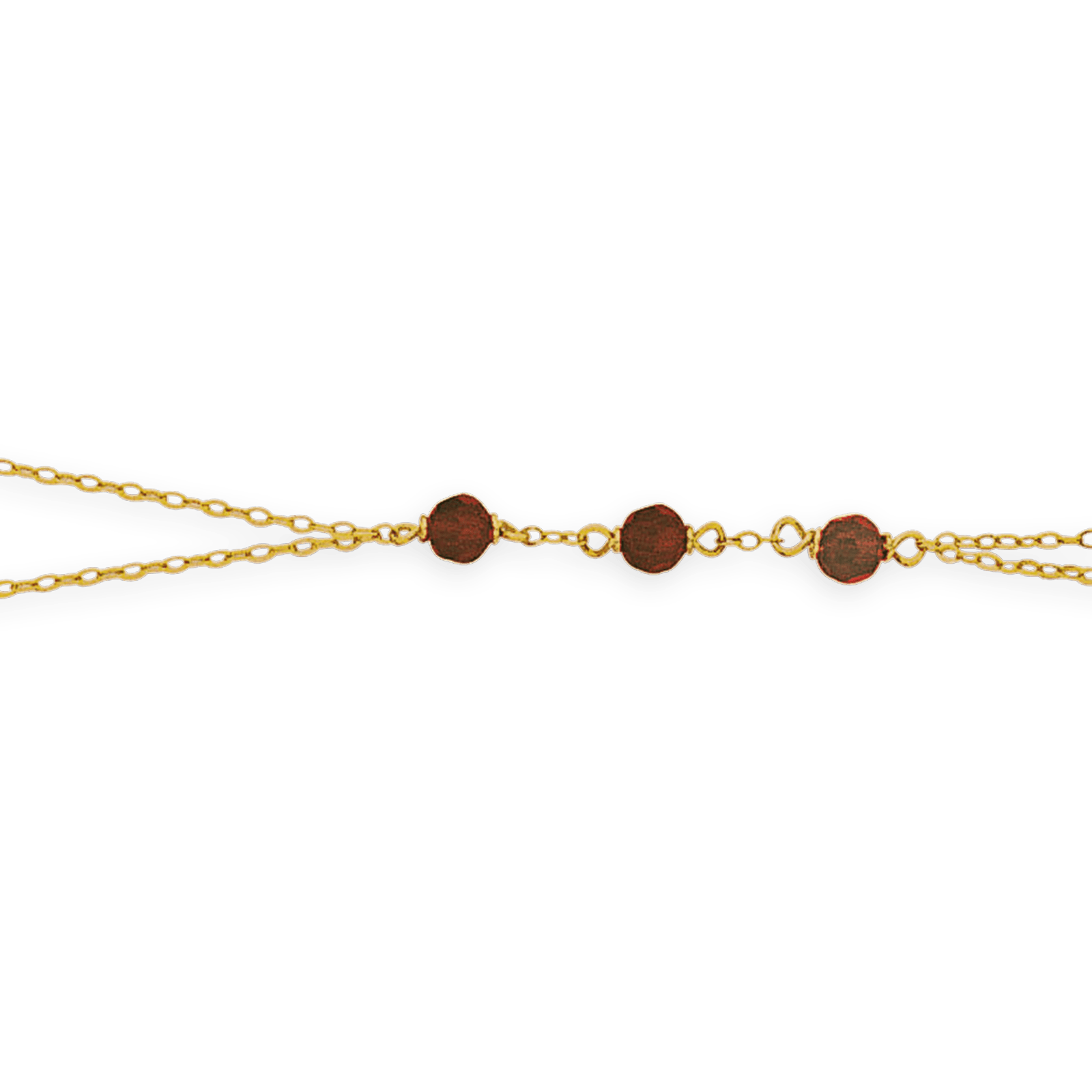 parure main forçat clair et grenat 19cm
