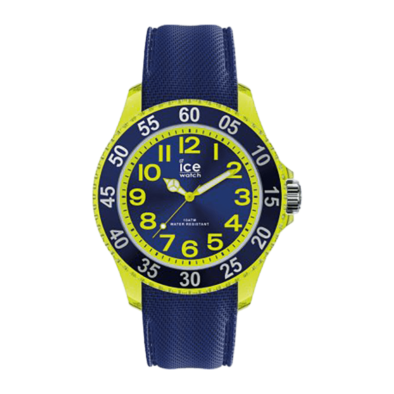 Montre Enfant Ice-Watch ICE Cartoon Spaceship  Bracelet Silicone Bleu/Jaune Néon – 017734