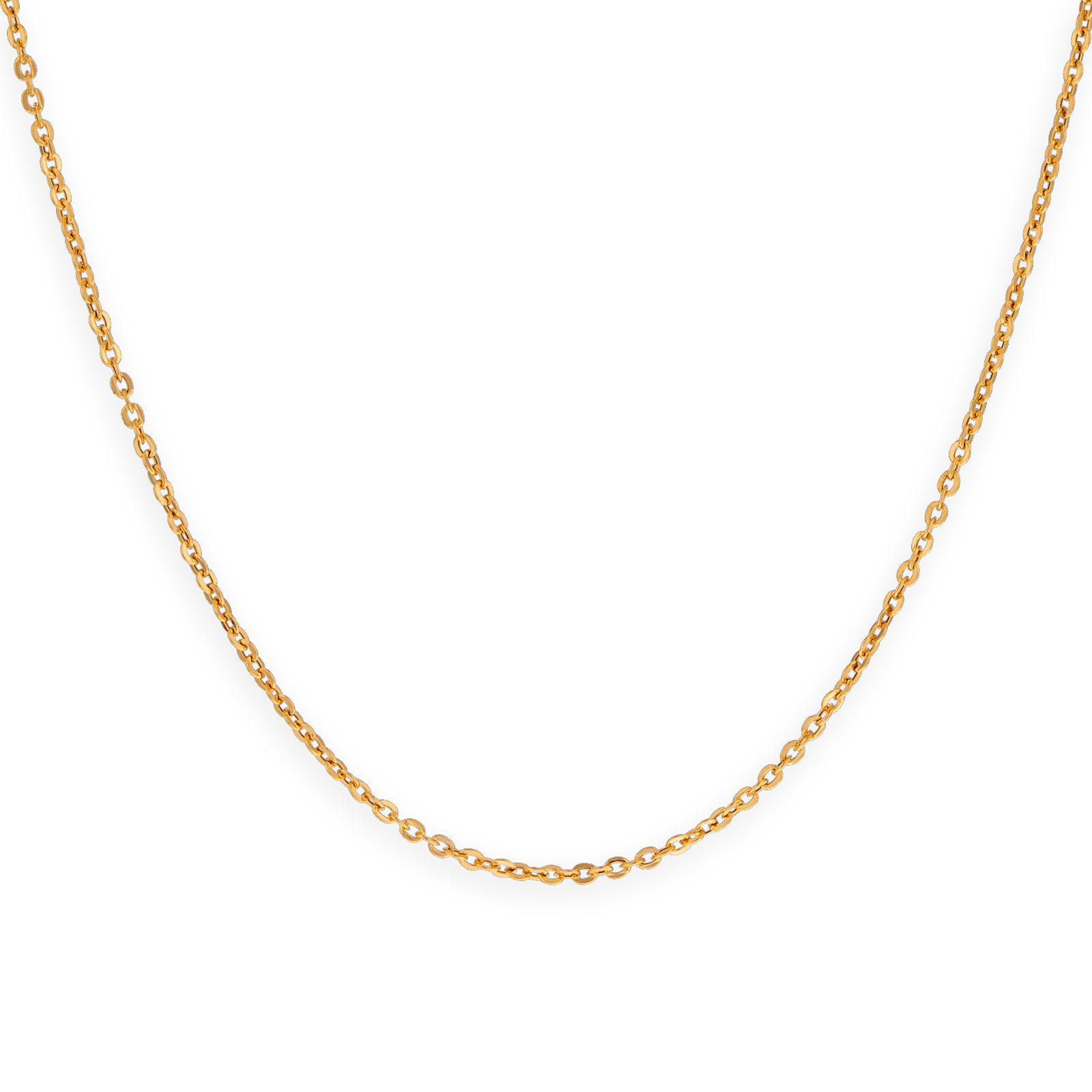 Collier chaîne or maille forçat miroir allégé