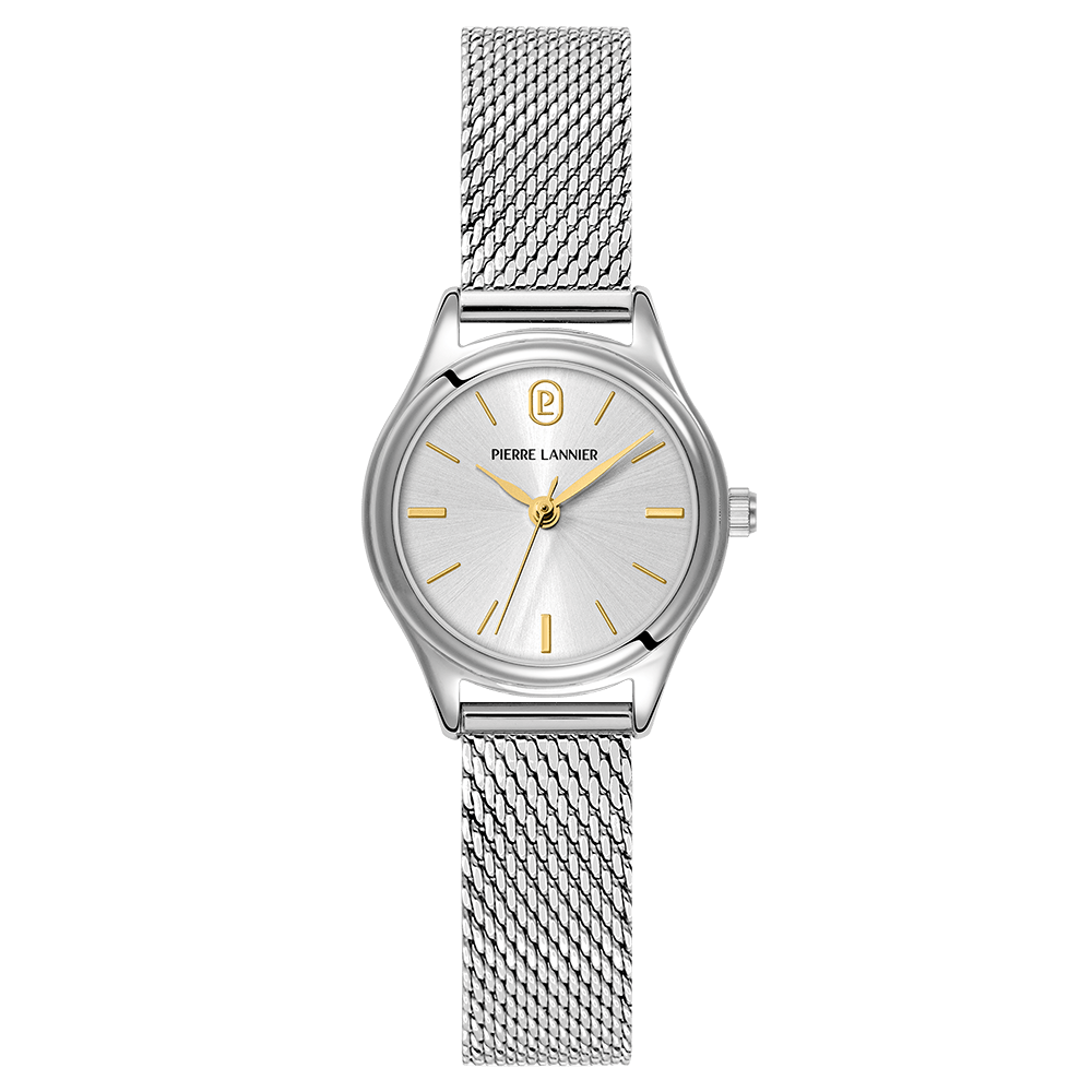 Montre Femme PYA Argenté Cadran Argenté Bracelet Acier milanais Argenté 12 MM